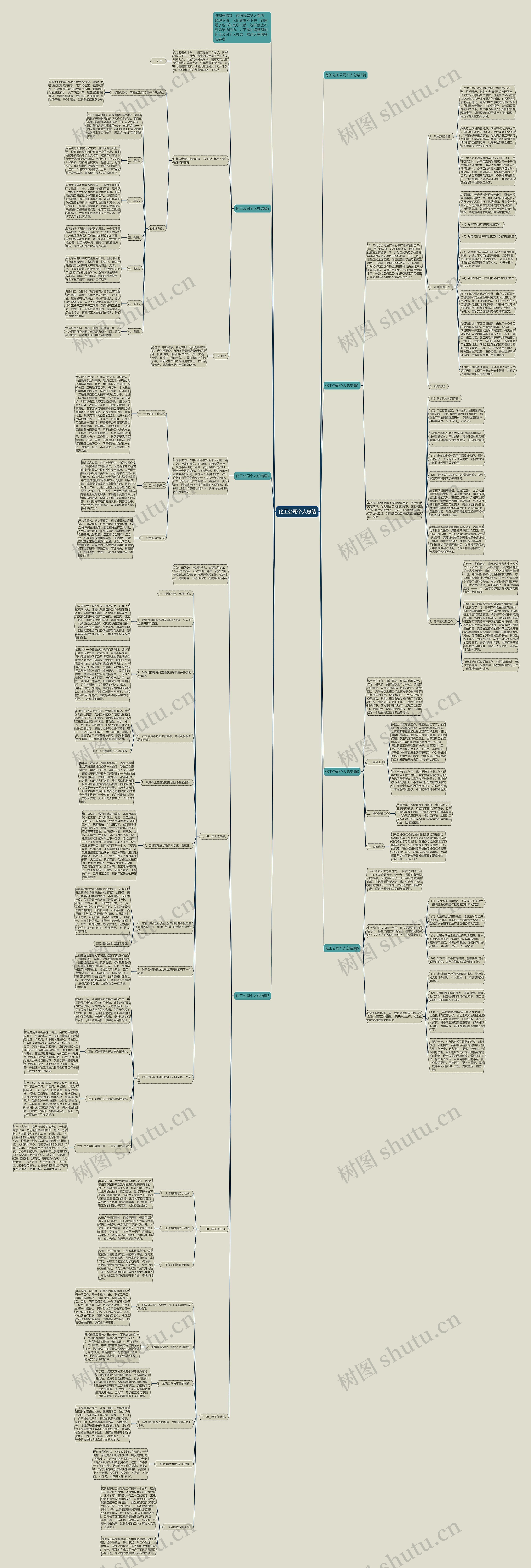 化工公司个人总结思维导图