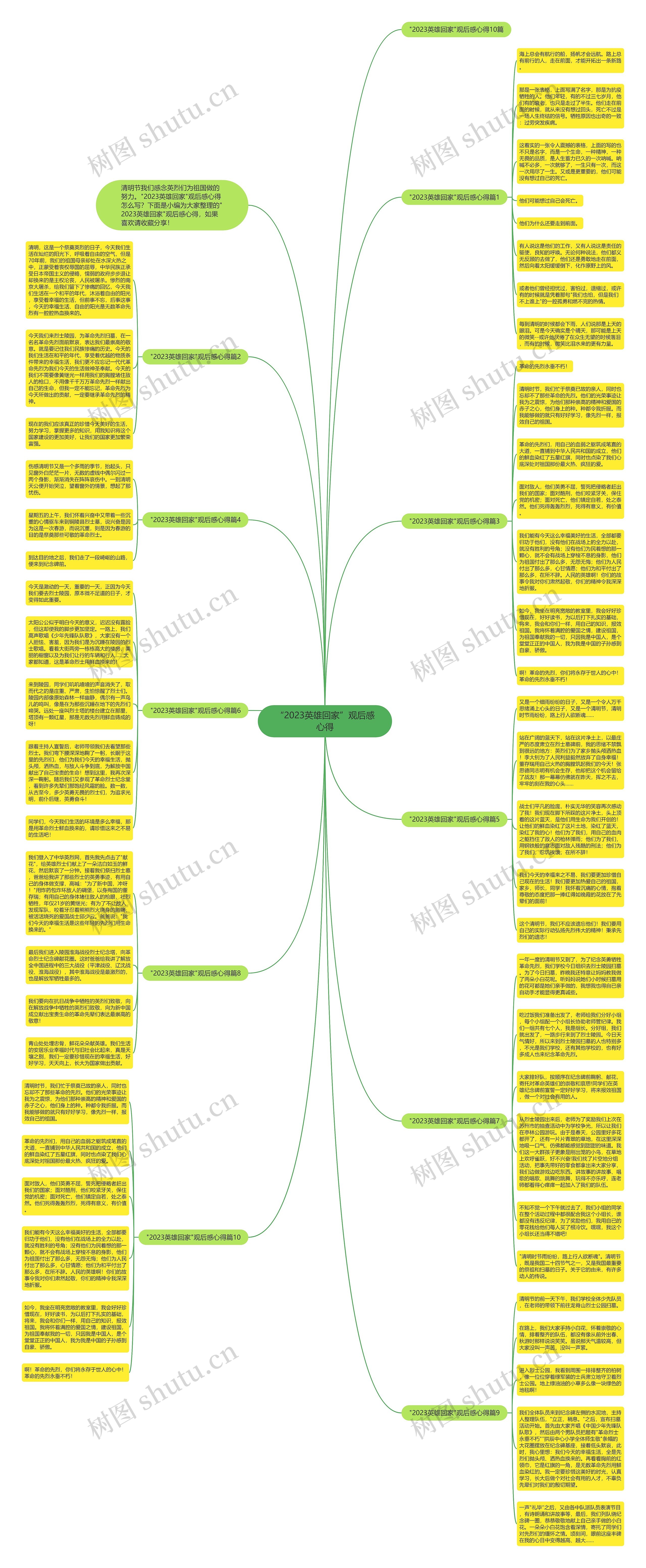 “2023英雄回家”观后感心得思维导图