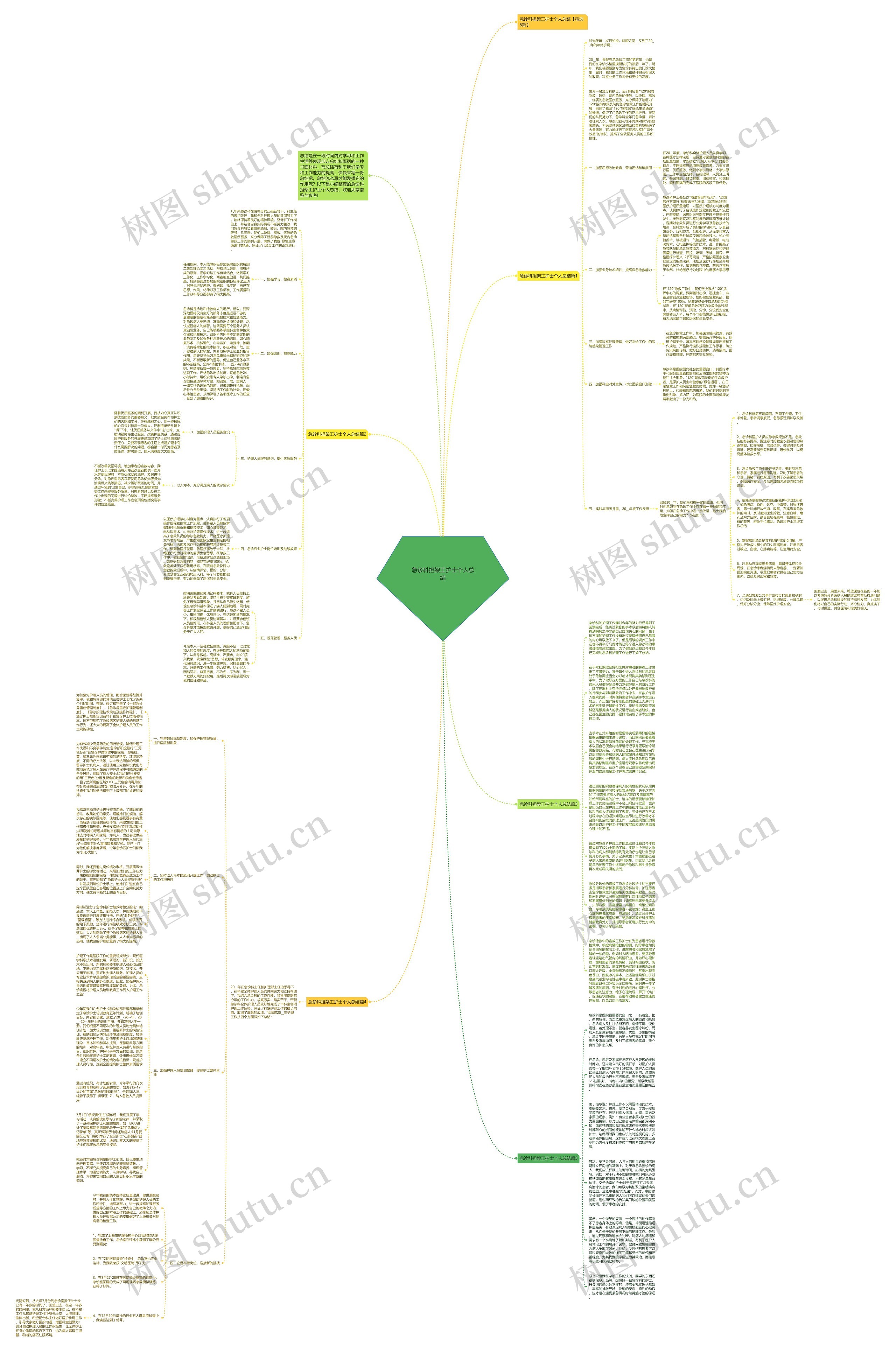 急诊科担架工护士个人总结思维导图