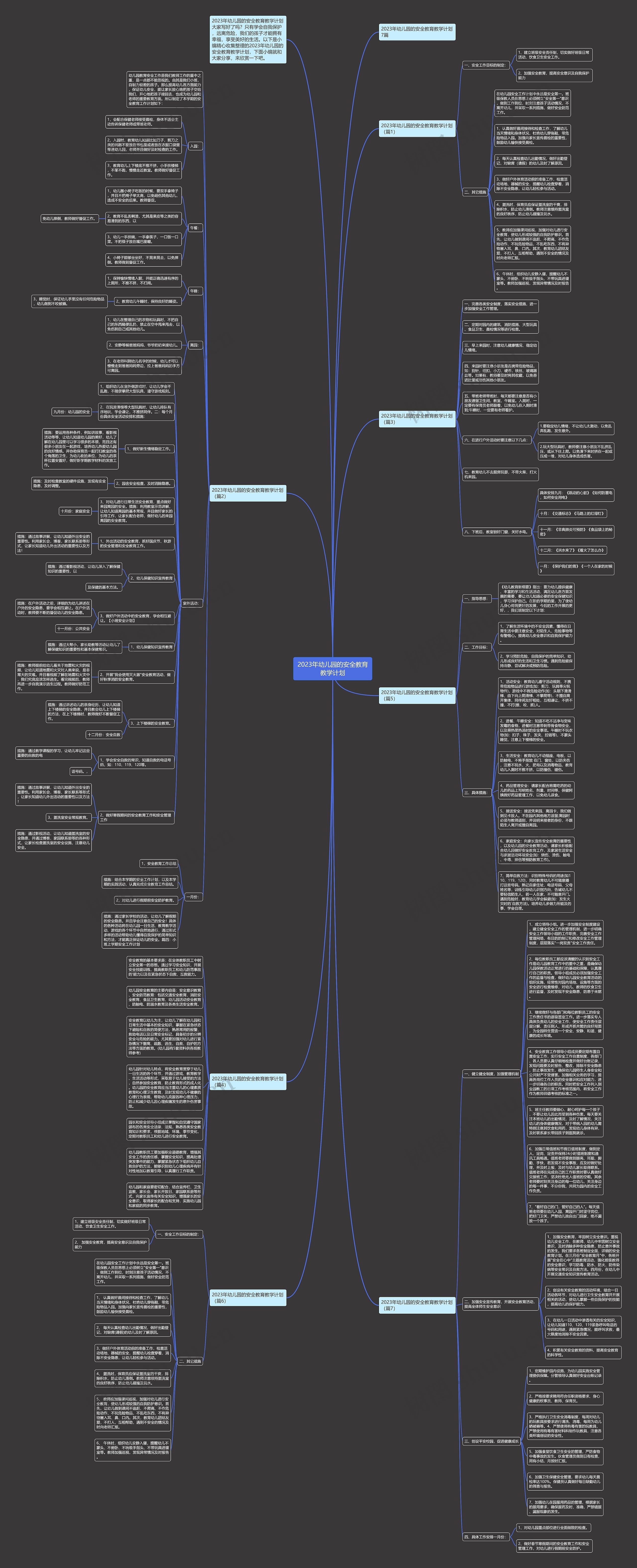 2023年幼儿园的安全教育教学计划