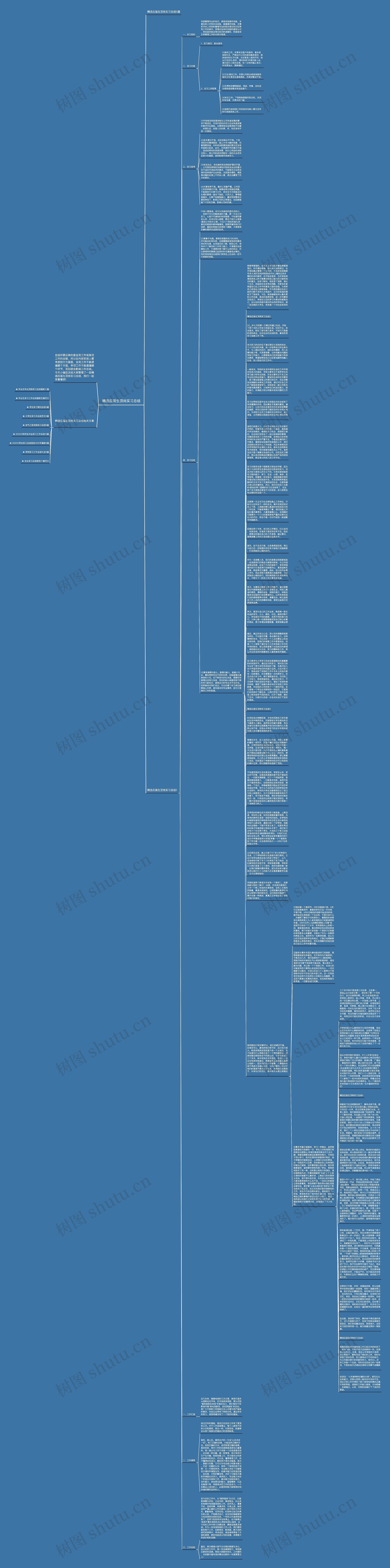 精选应届生顶岗实习总结思维导图高清图 精选应届生顶岗实习总结思维导图