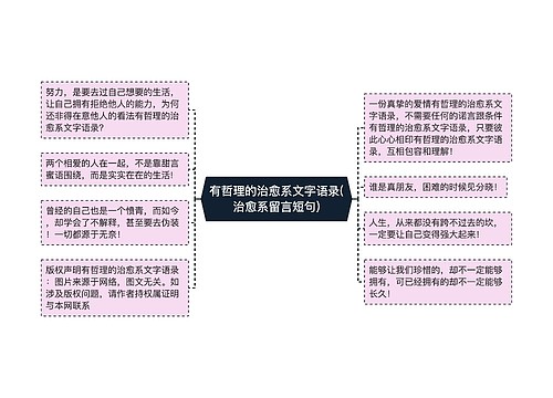 有哲理的治愈系文字语录(治愈系留言短句)