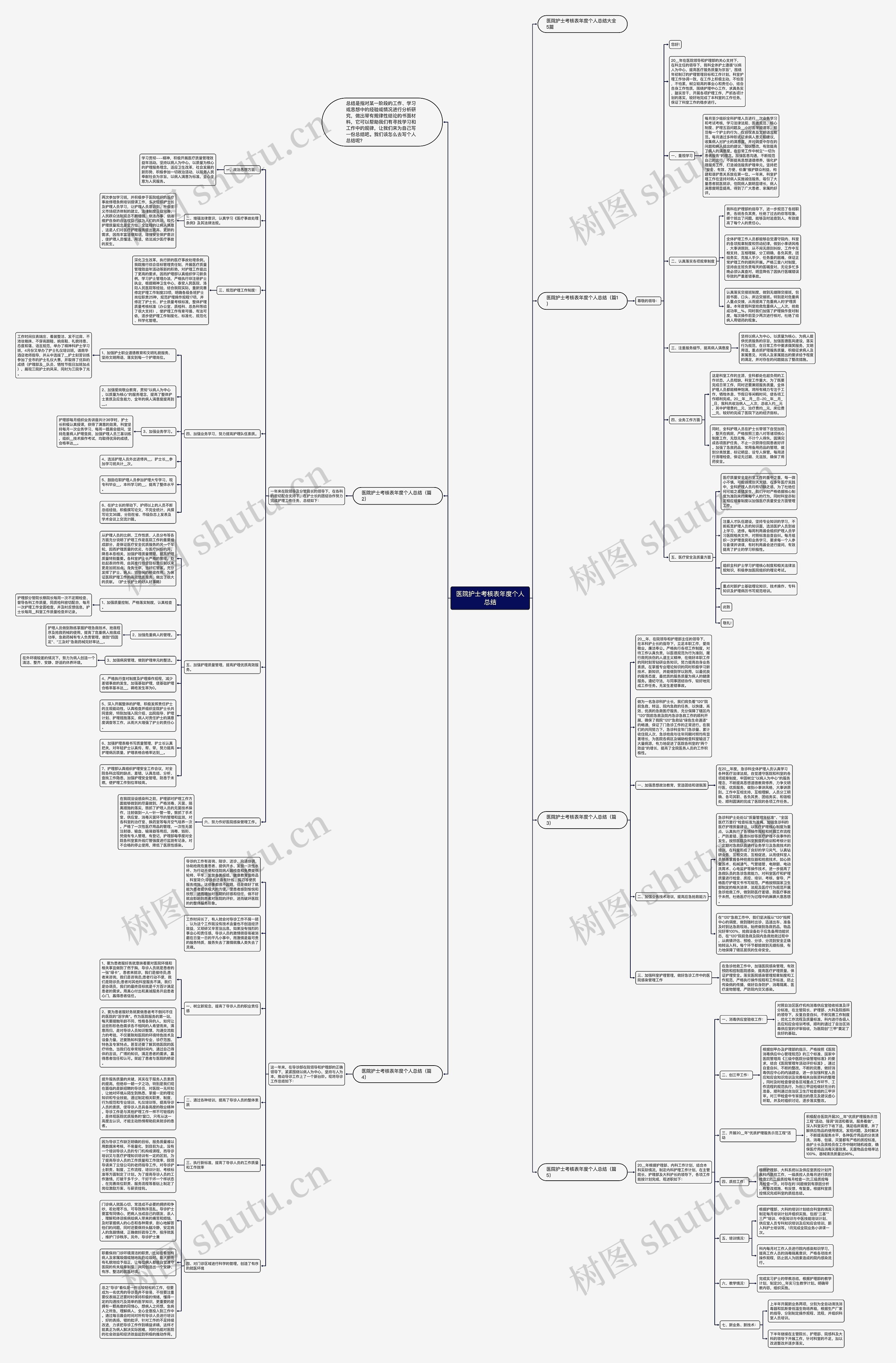 医院护士考核表年度个人总结思维导图