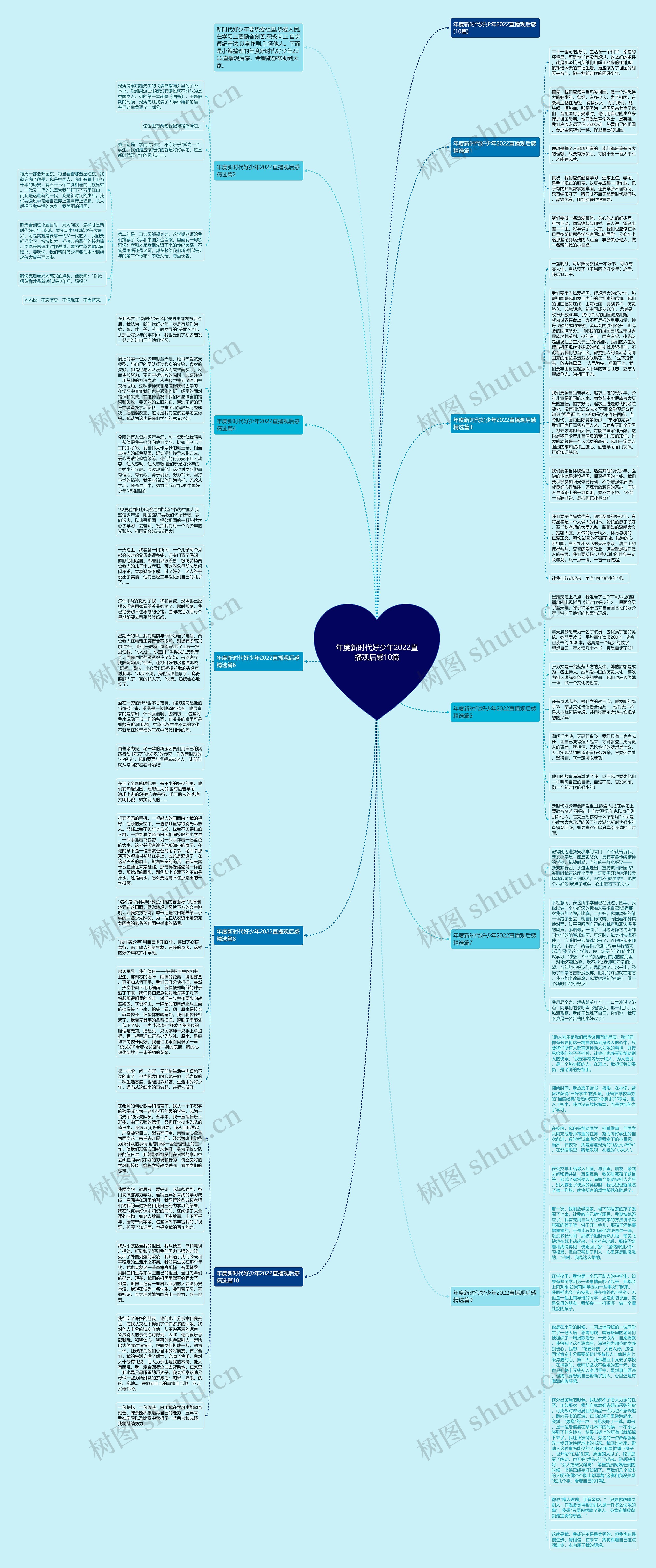 年度新时代好少年2022直播观后感10篇思维导图