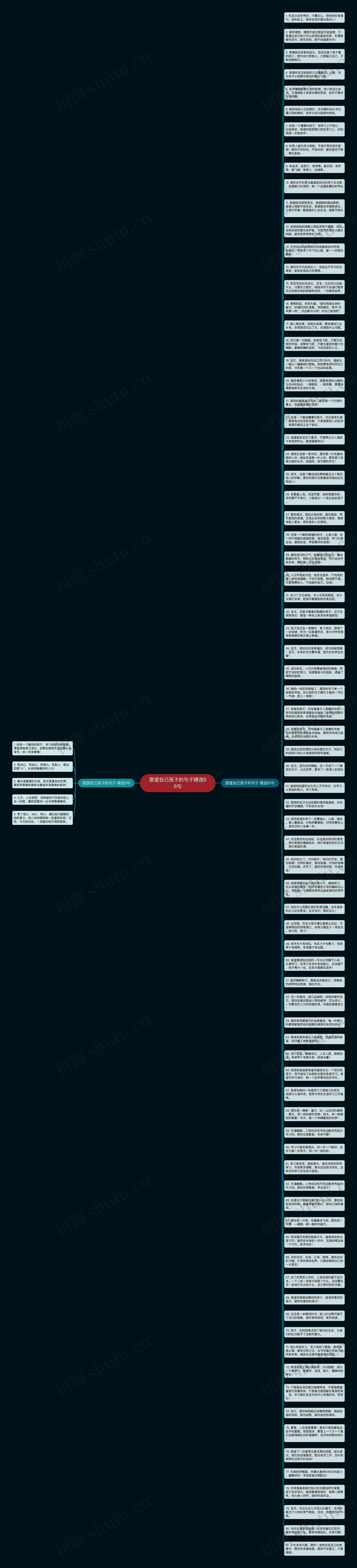 愿望自己孩子的句子精选86句思维导图