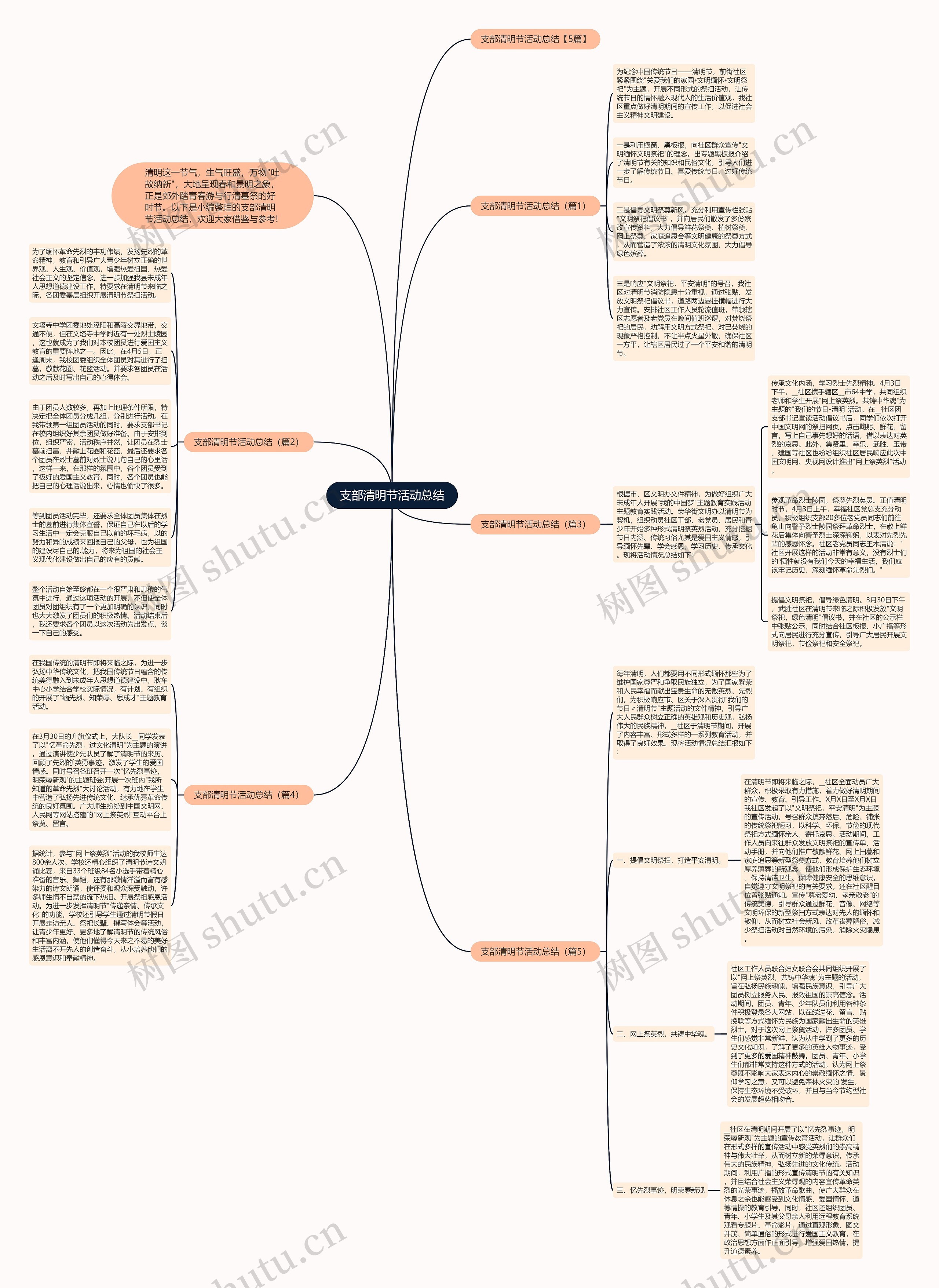 支部清明节活动总结思维导图