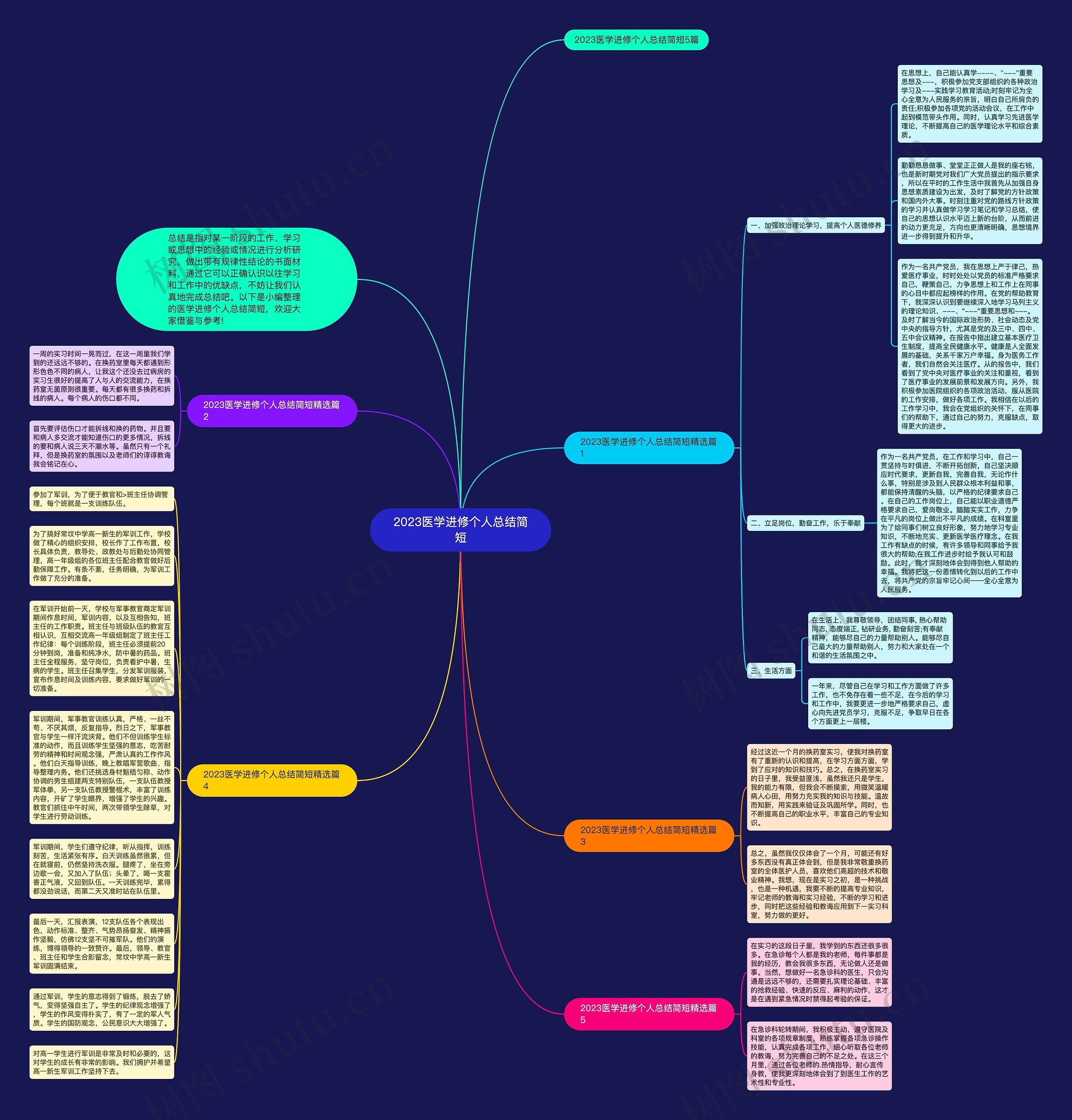 2023医学进修个人总结简短思维导图