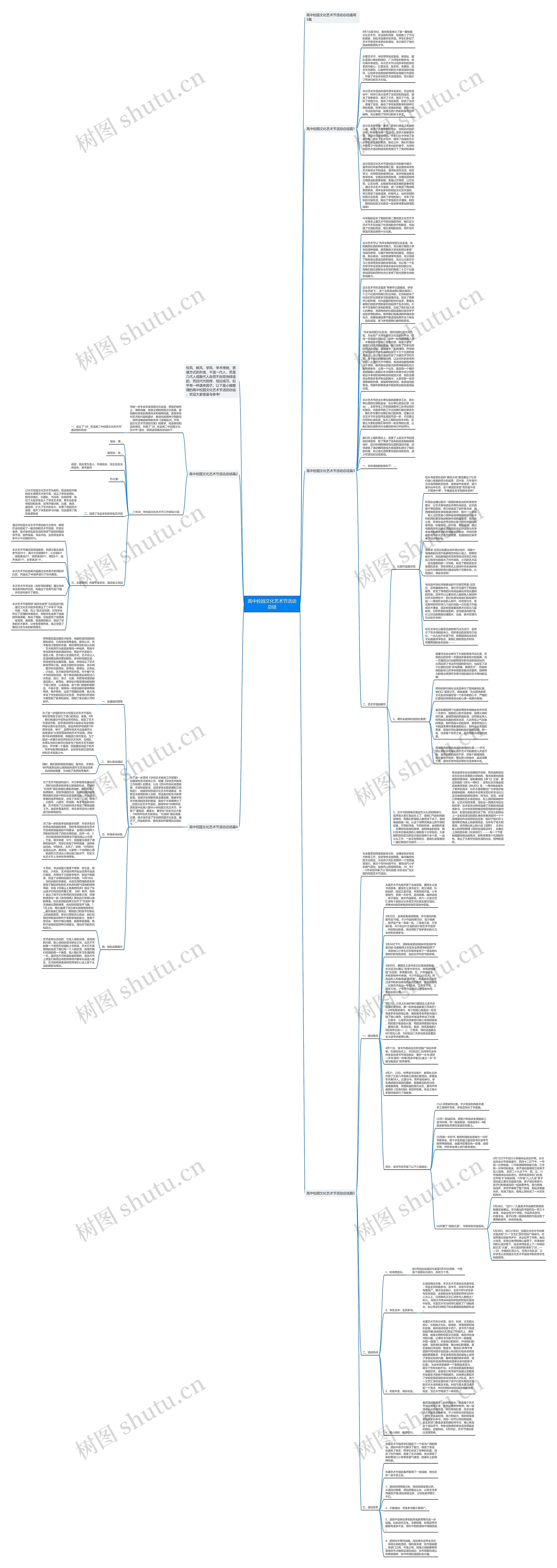 高中校园文化艺术节活动总结思维导图