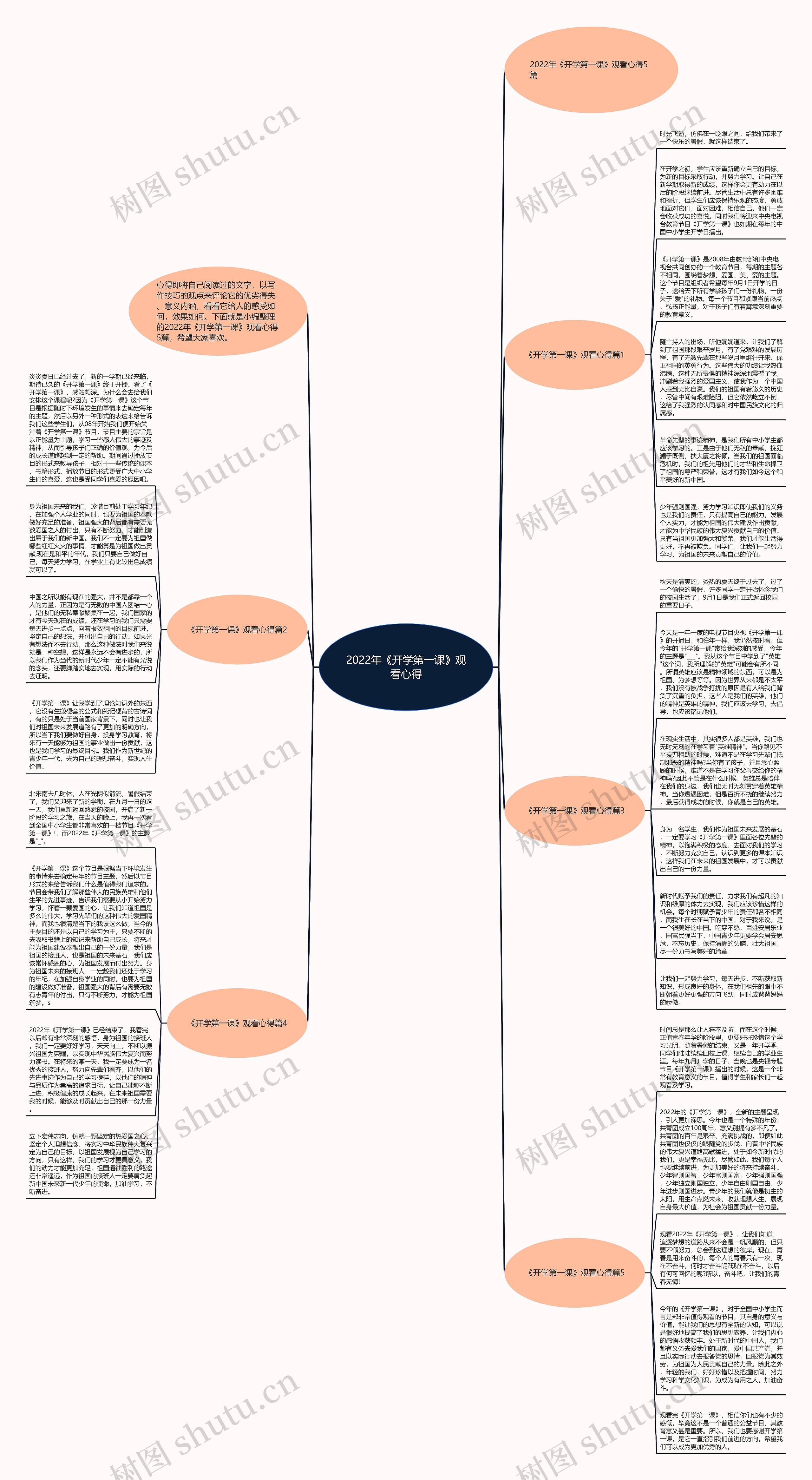 2022年《开学第一课》观看心得思维导图
