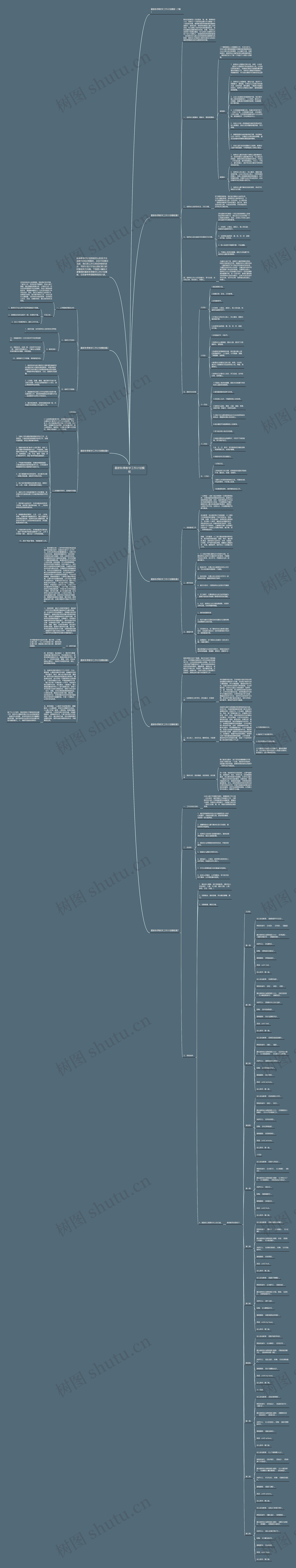 最新秋季教学工作计划思维导图