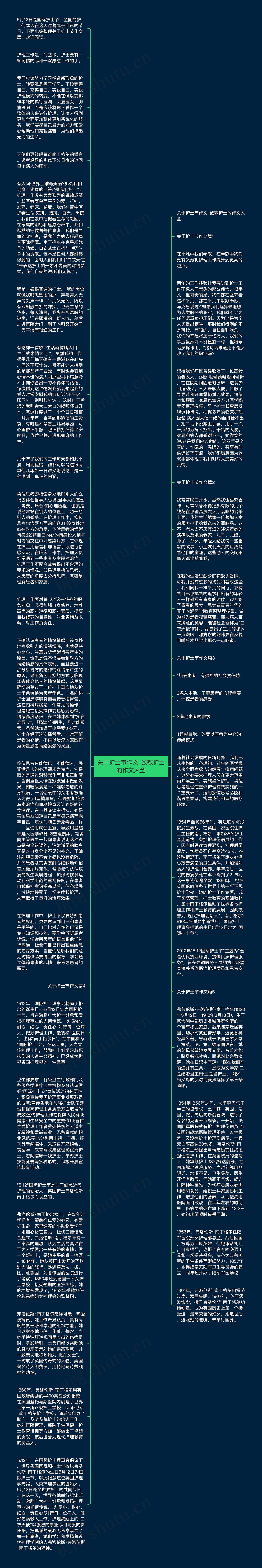 关于护士节作文_致敬护士的作文大全思维导图