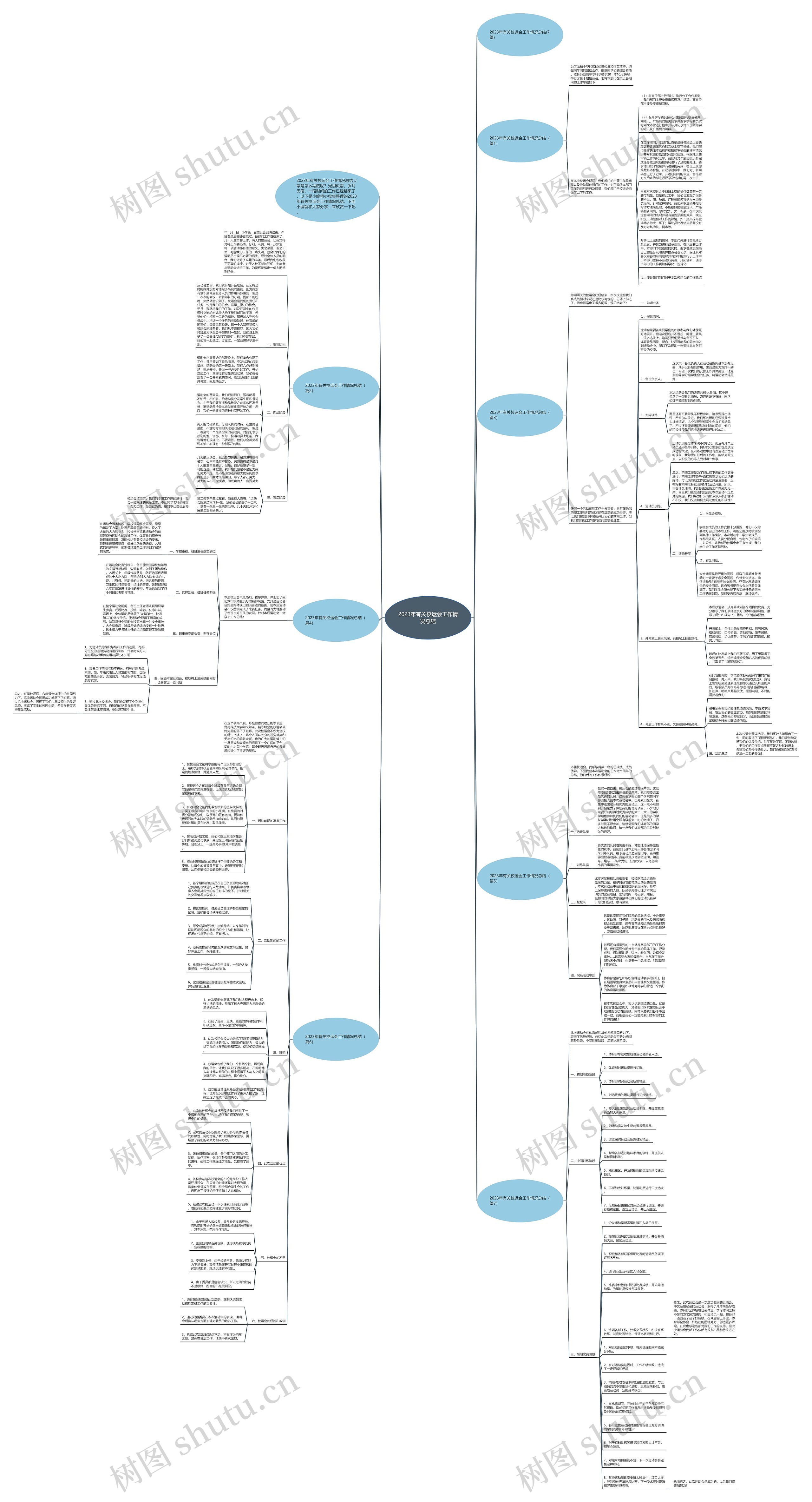 2023年有关校运会工作情况总结思维导图