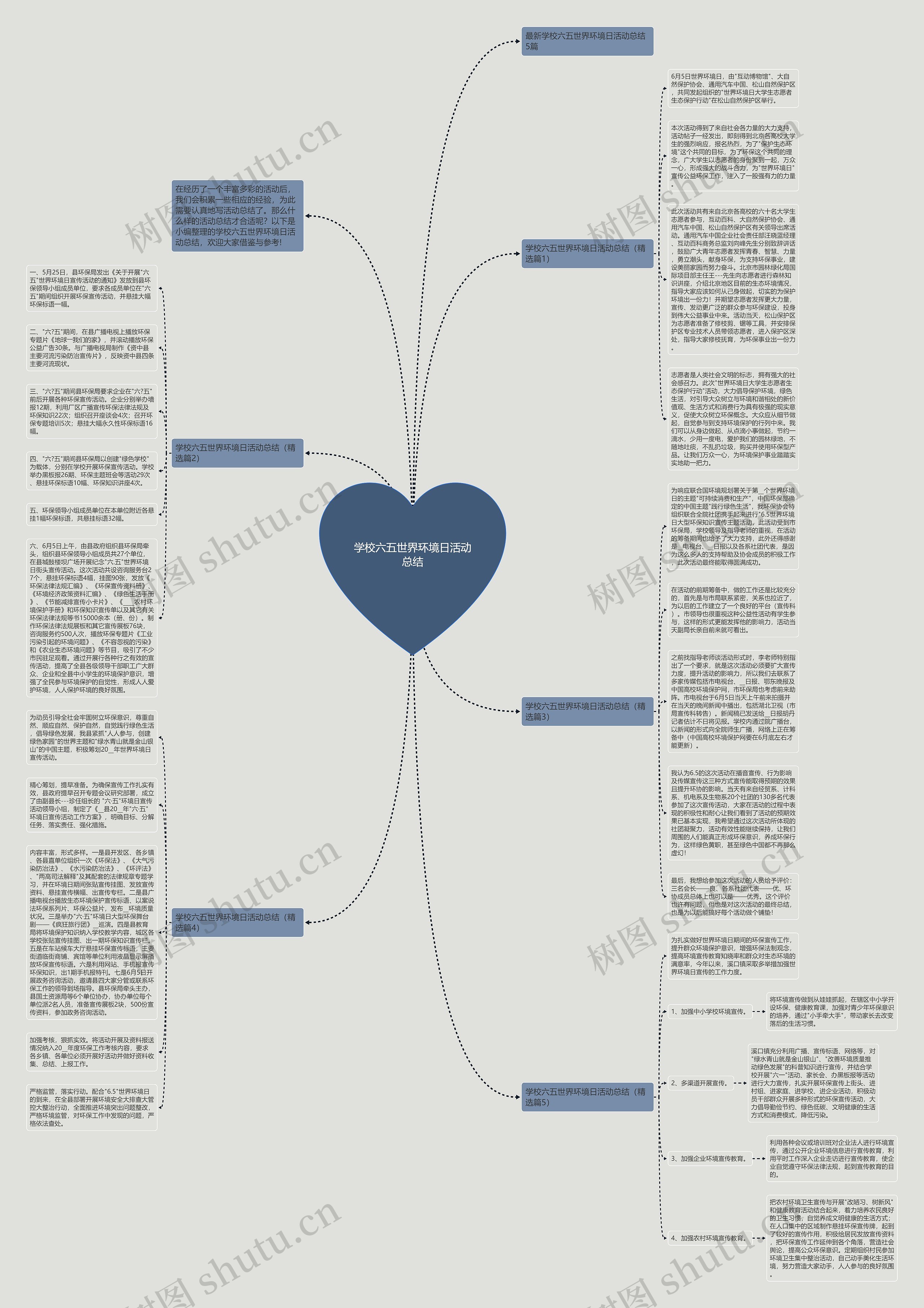 学校六五世界环境日活动总结思维导图