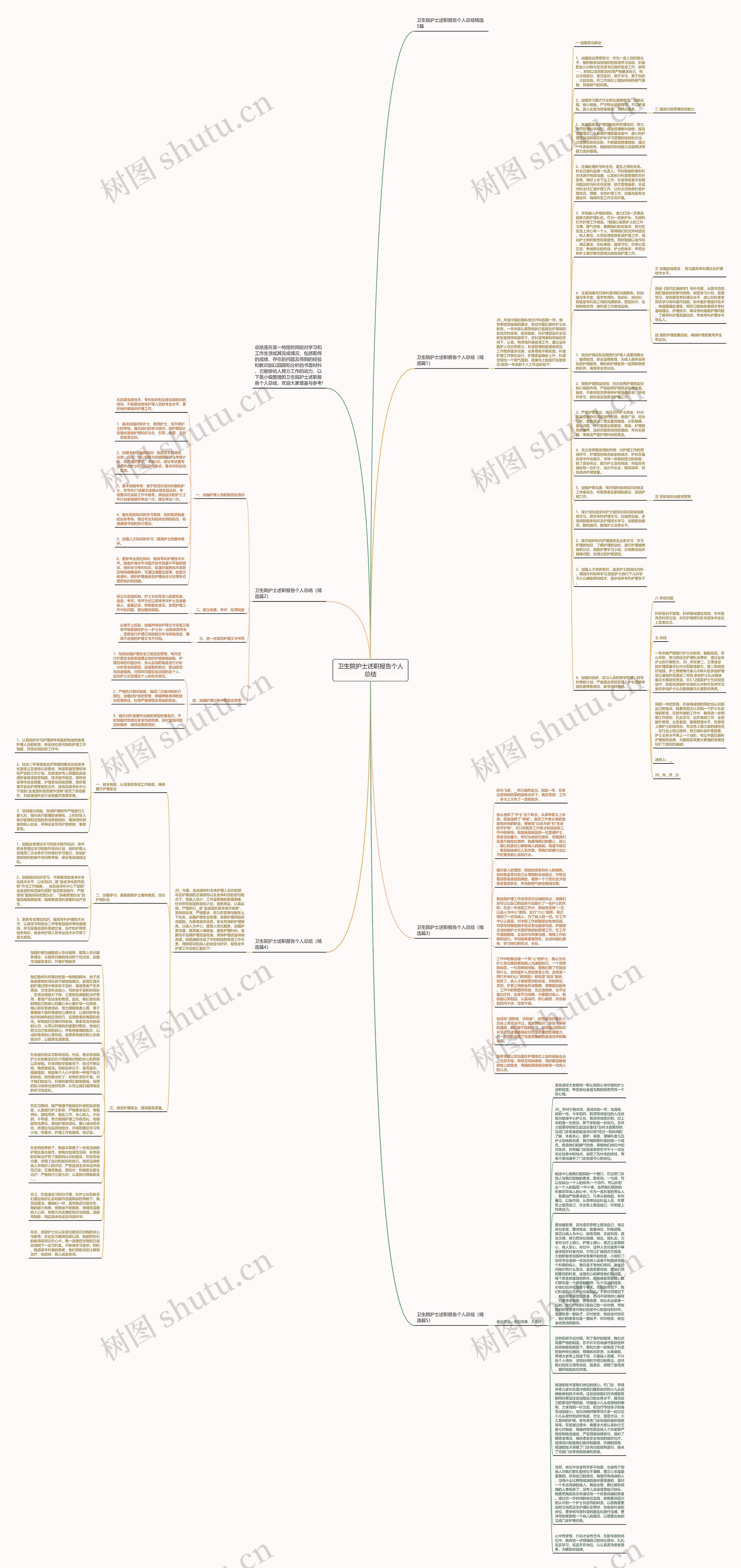 卫生院护士述职报告个人总结思维导图