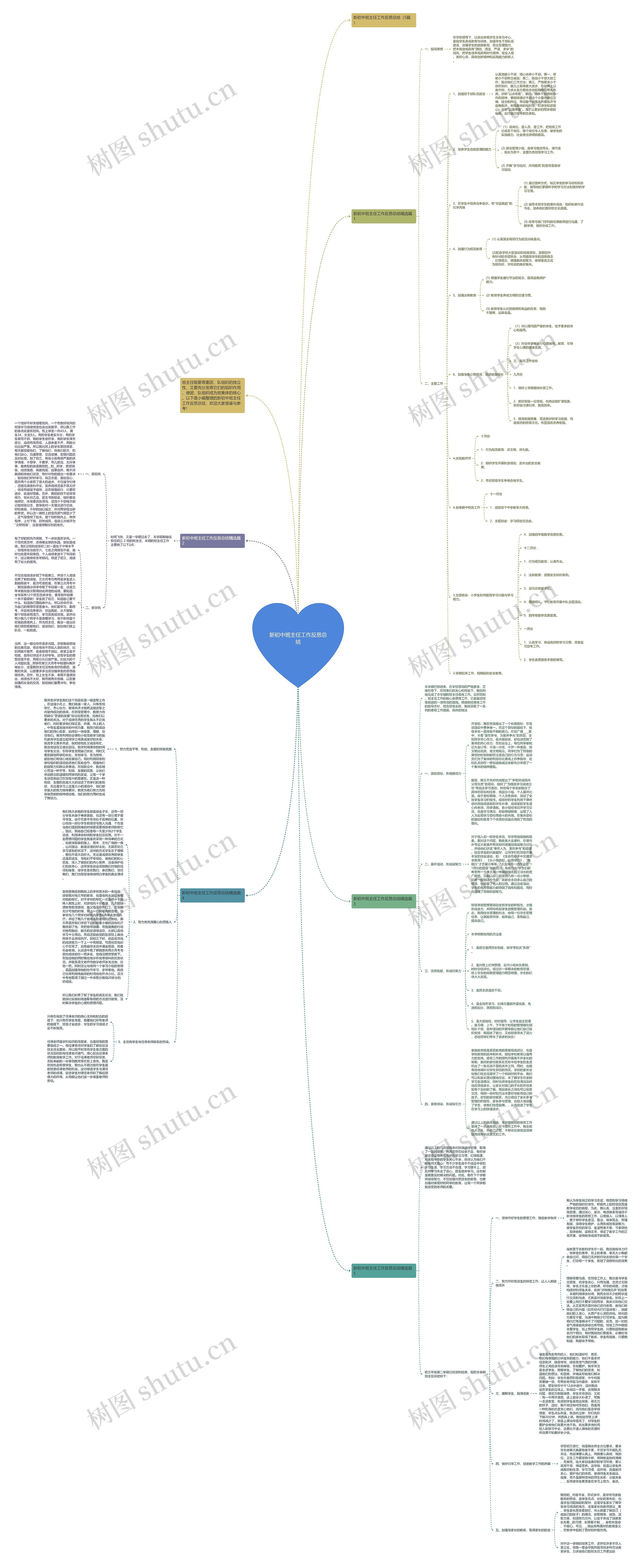新初中班主任工作反思总结思维导图