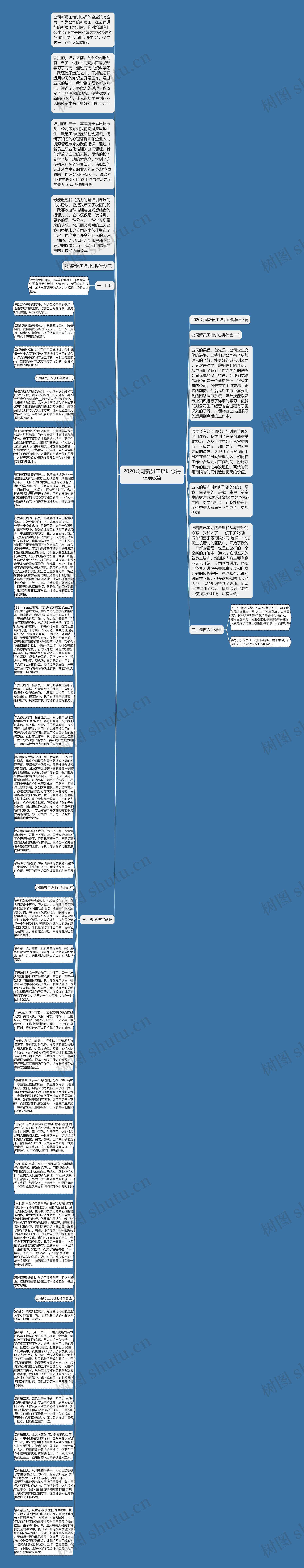 2020公司新员工培训心得体会5篇思维导图