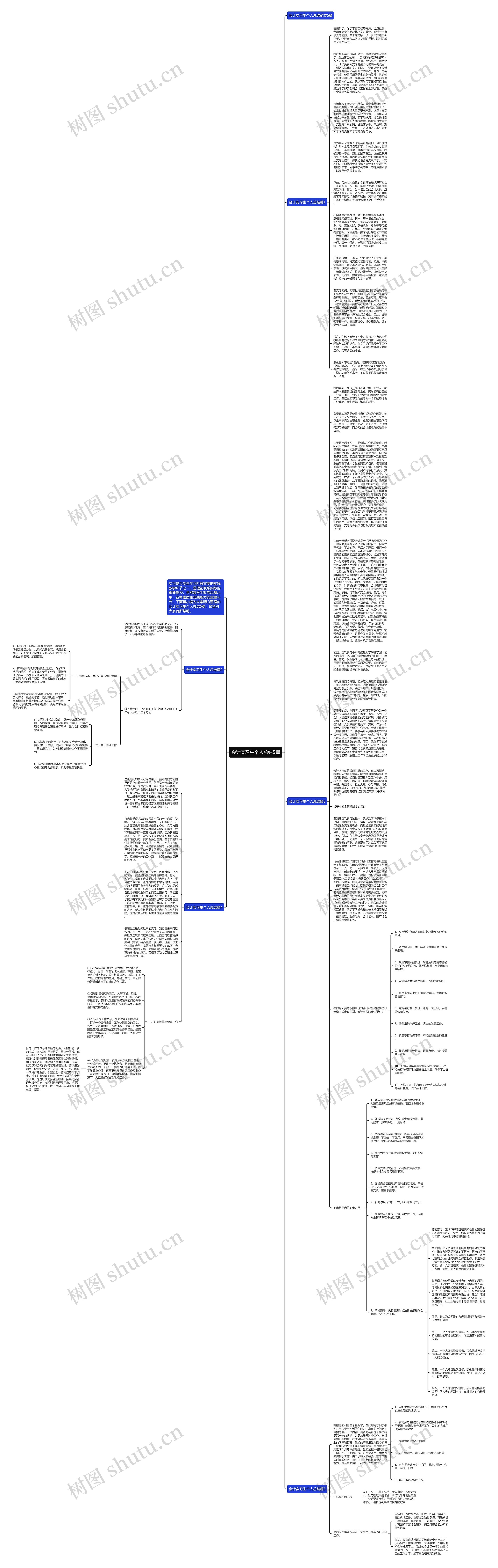 会计实习生个人总结5篇思维导图