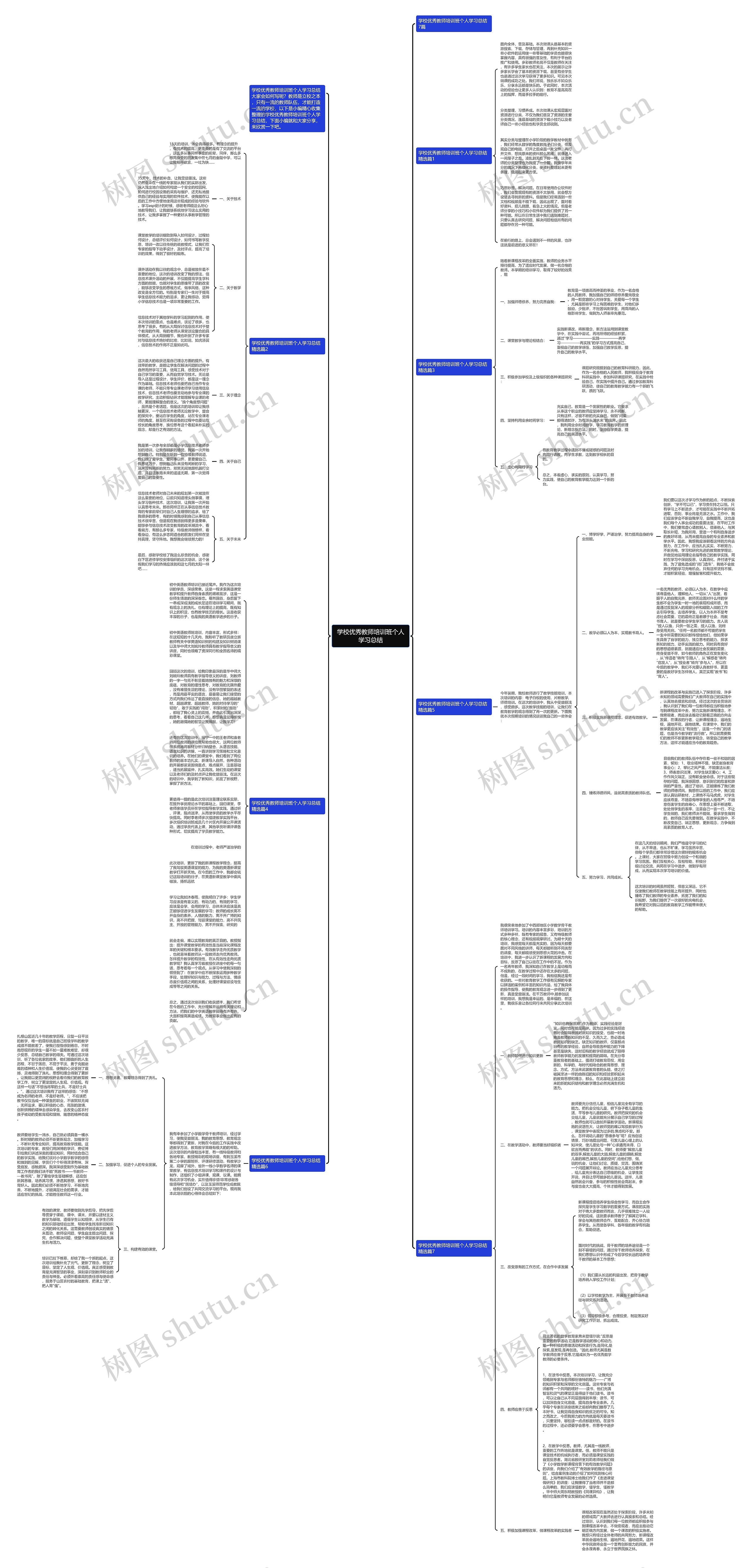 学校优秀教师培训班个人学习总结思维导图