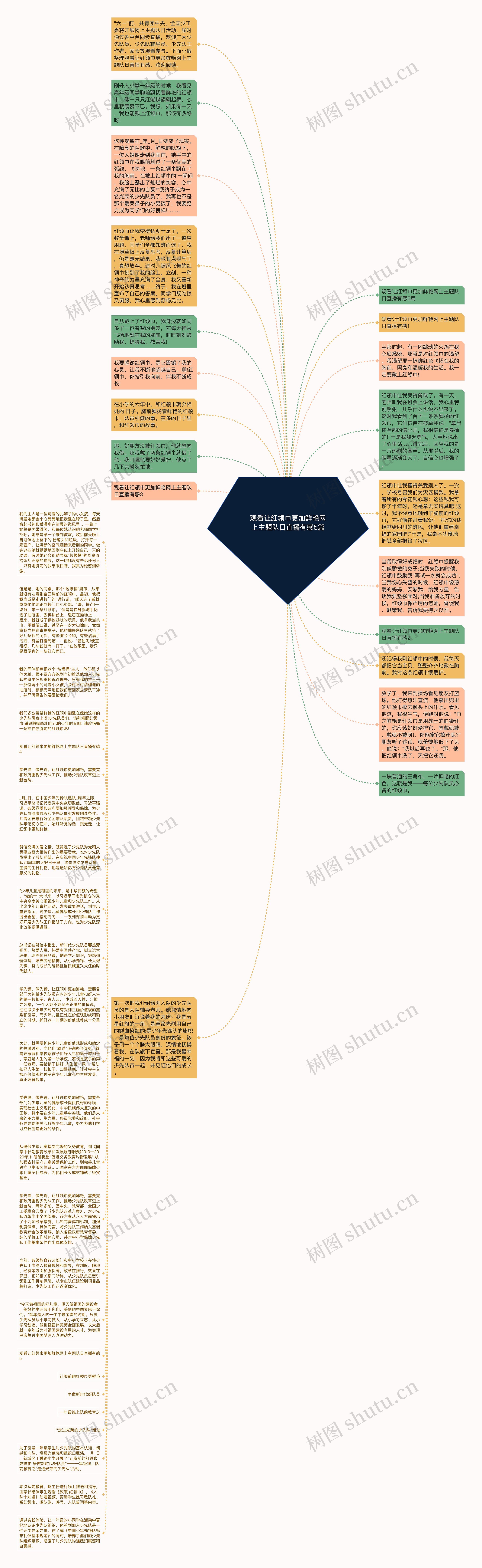 观看让红领巾更加鲜艳网上主题队日直播有感5篇思维导图