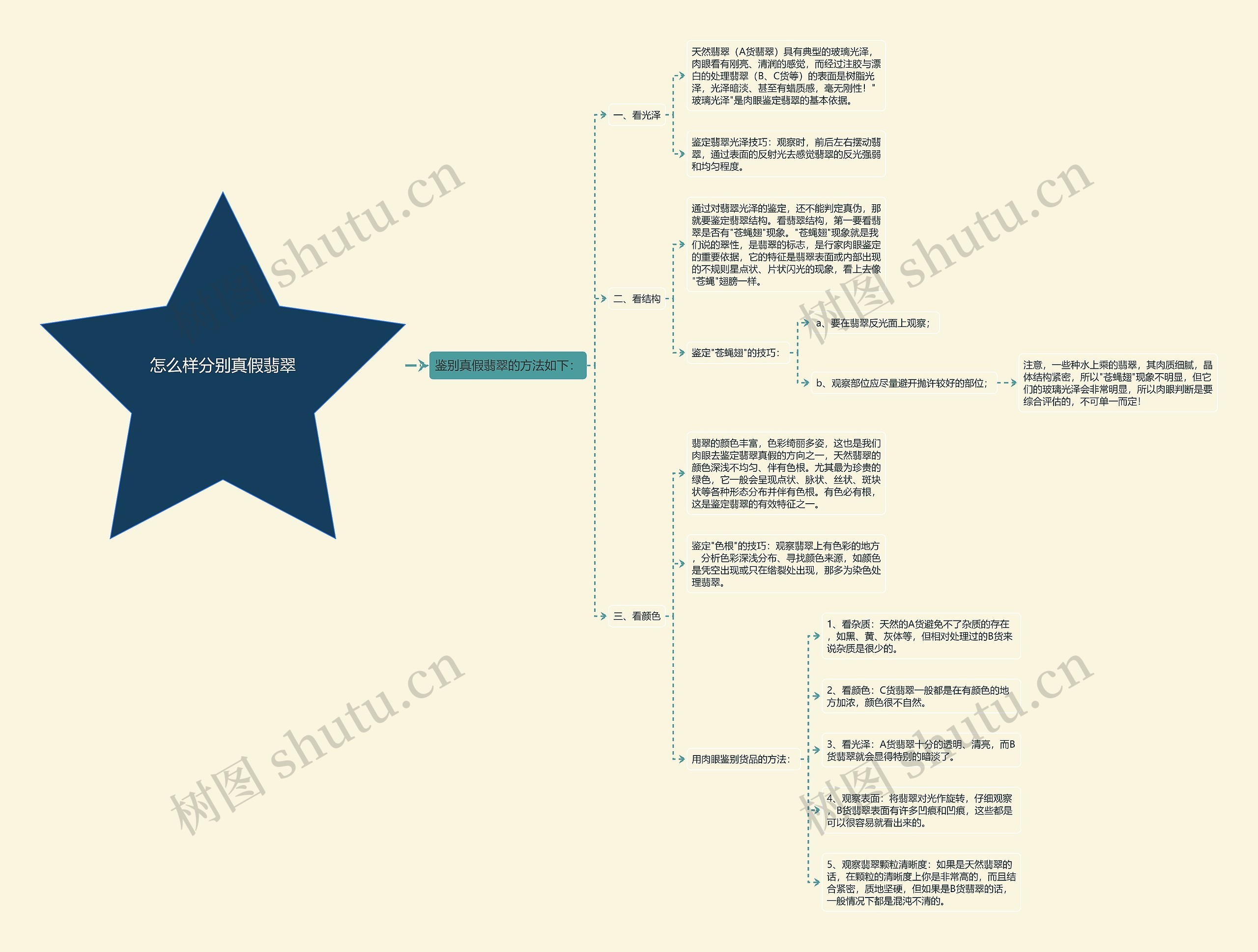怎么样分别真假翡翠思维导图