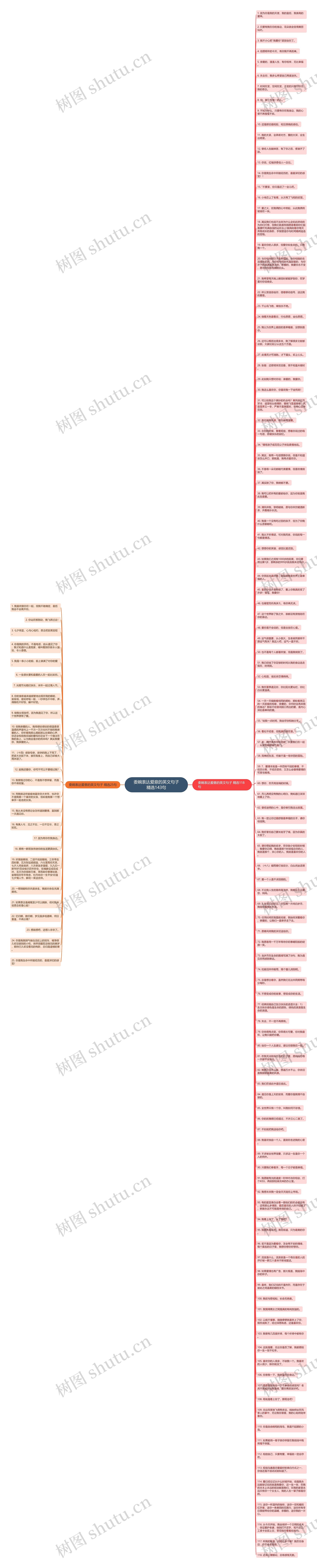 委婉表达爱意的英文句子精选143句思维导图