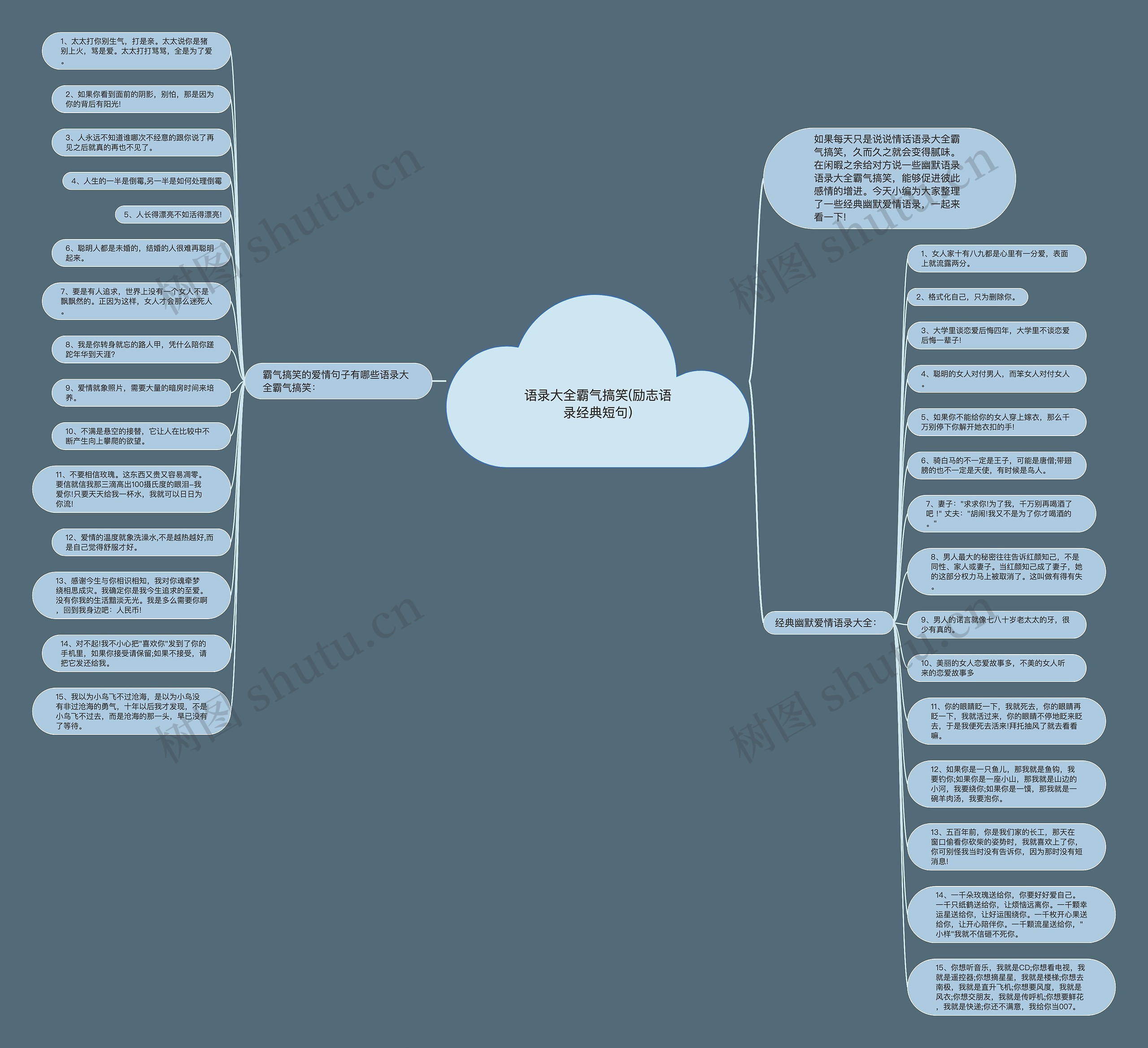 语录大全霸气搞笑(励志语录经典短句)思维导图