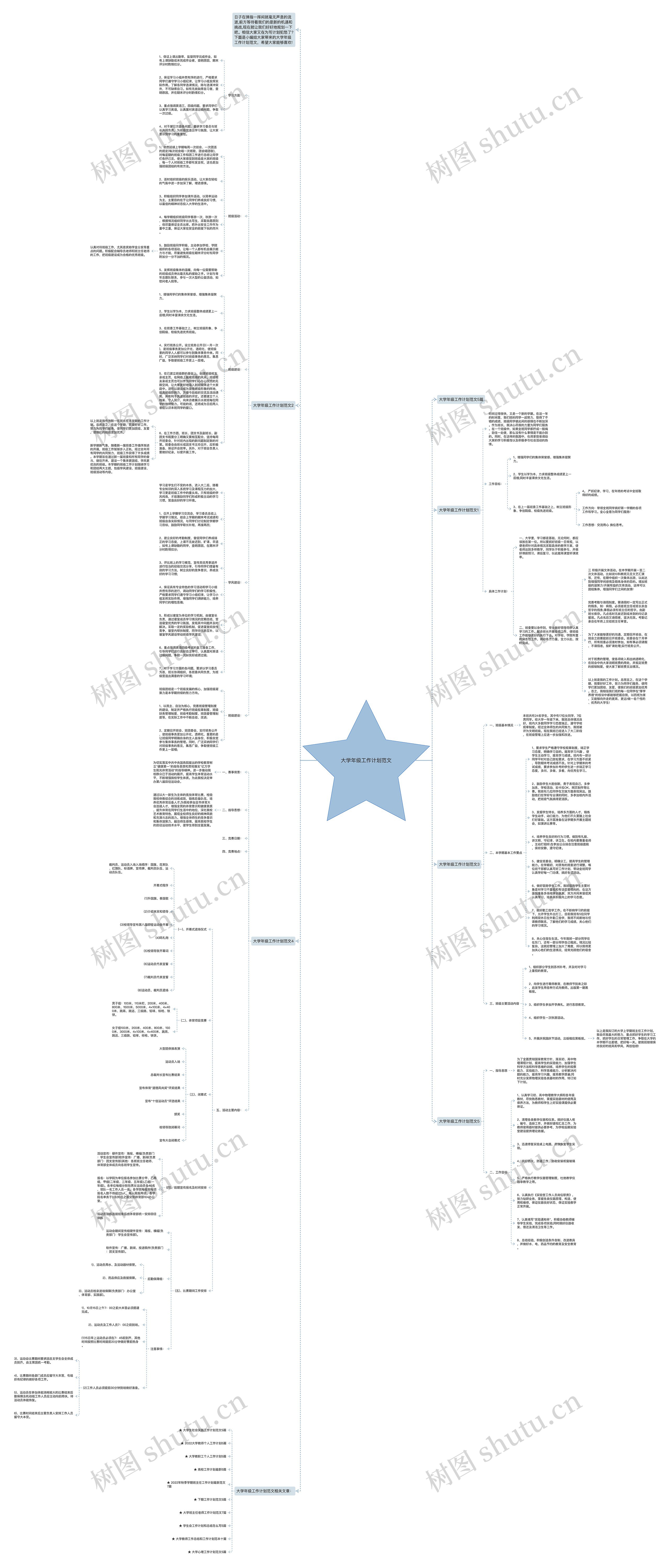 大学年级工作计划范文思维导图