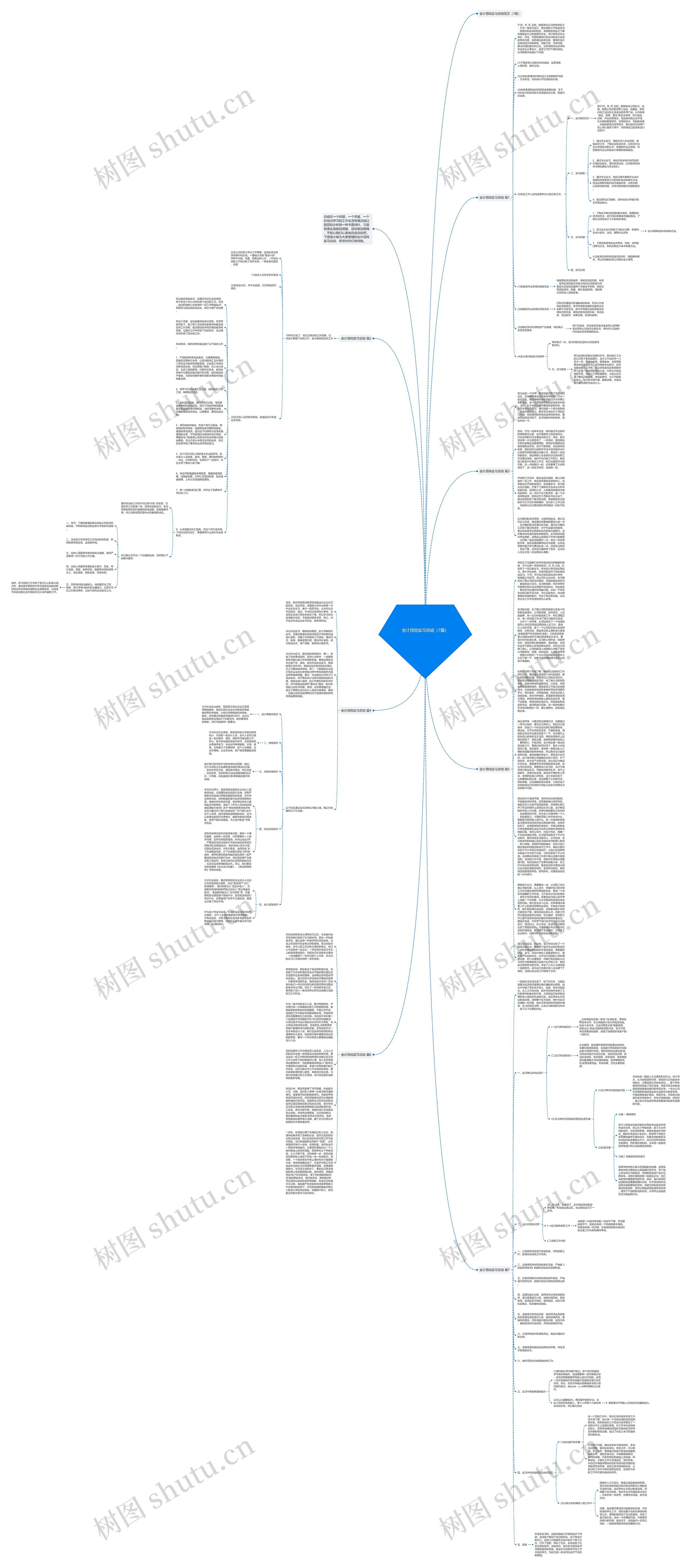 会计顶岗实习总结（7篇）思维导图