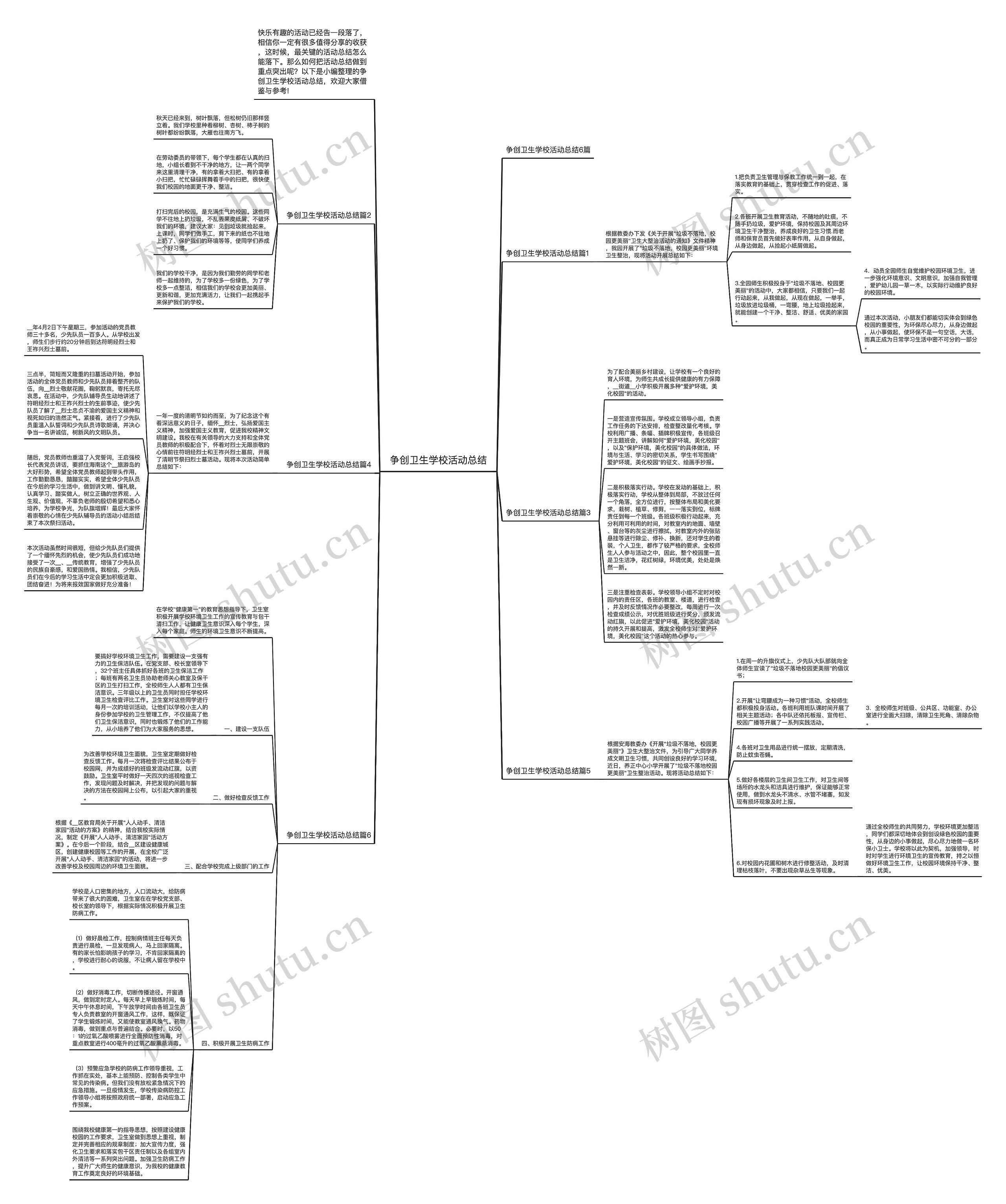 争创卫生学校活动总结