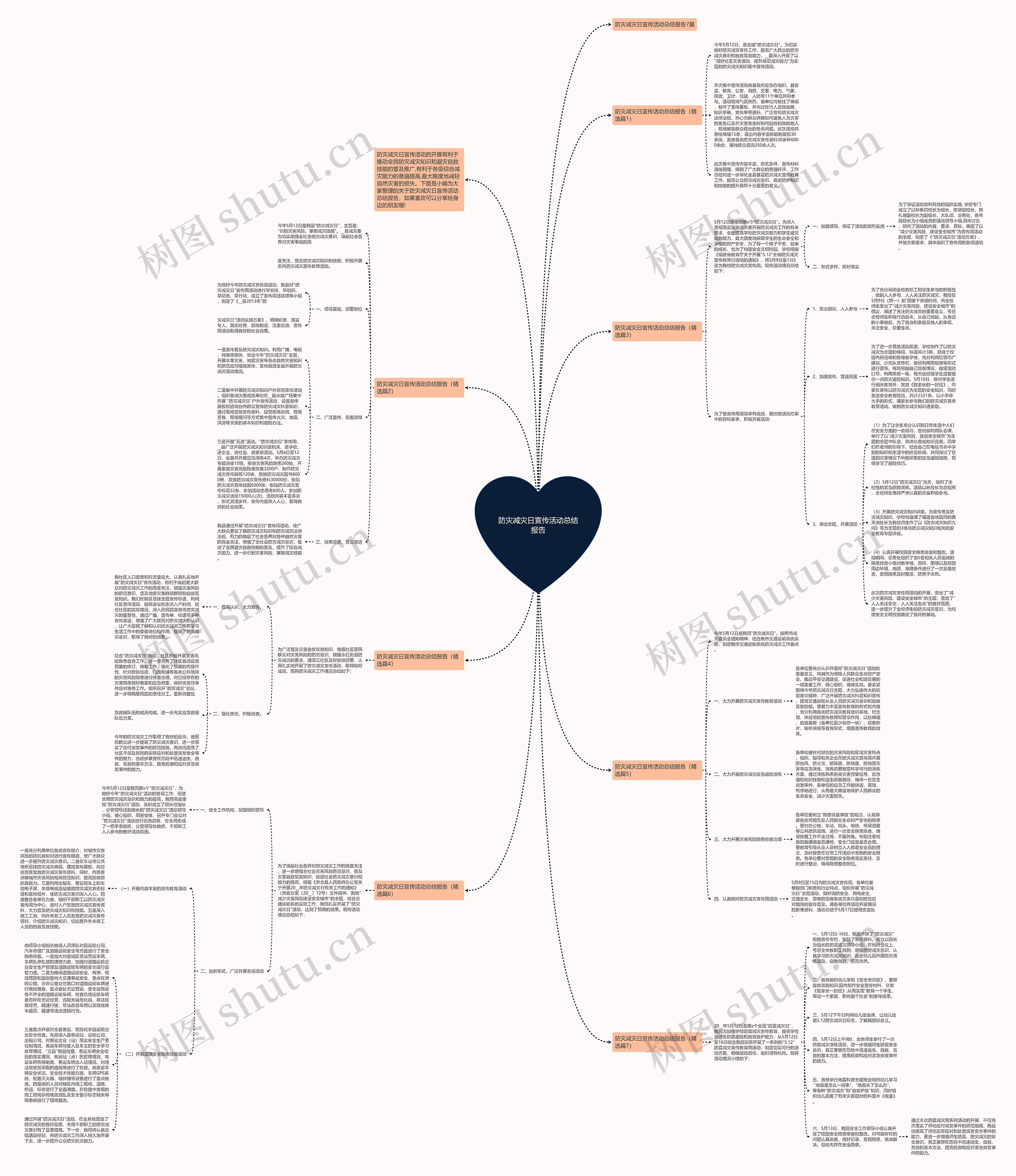防灾减灾日宣传活动总结报告思维导图
