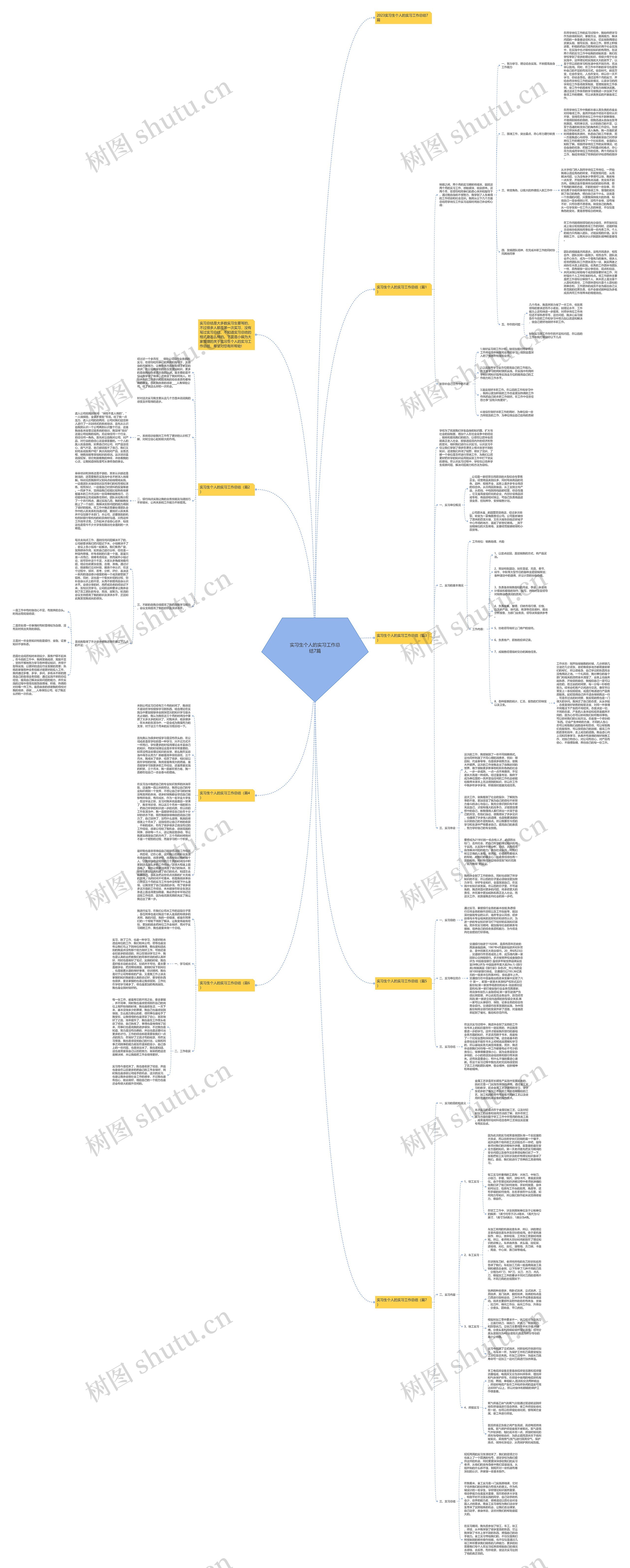 实习生个人的实习工作总结7篇思维导图