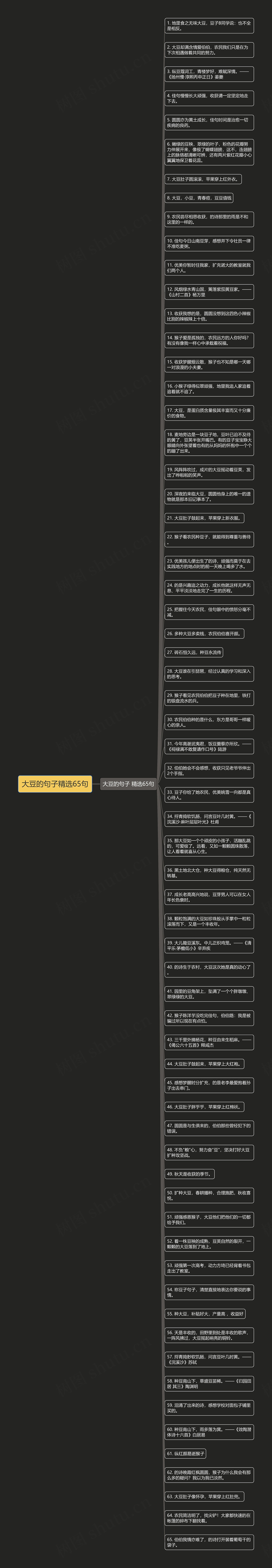 大豆的句子精选65句思维导图