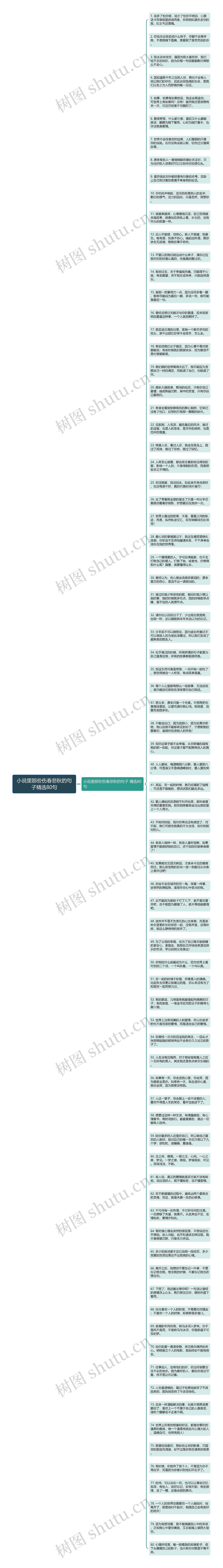 小说里那些伤春悲秋的句子精选80句思维导图