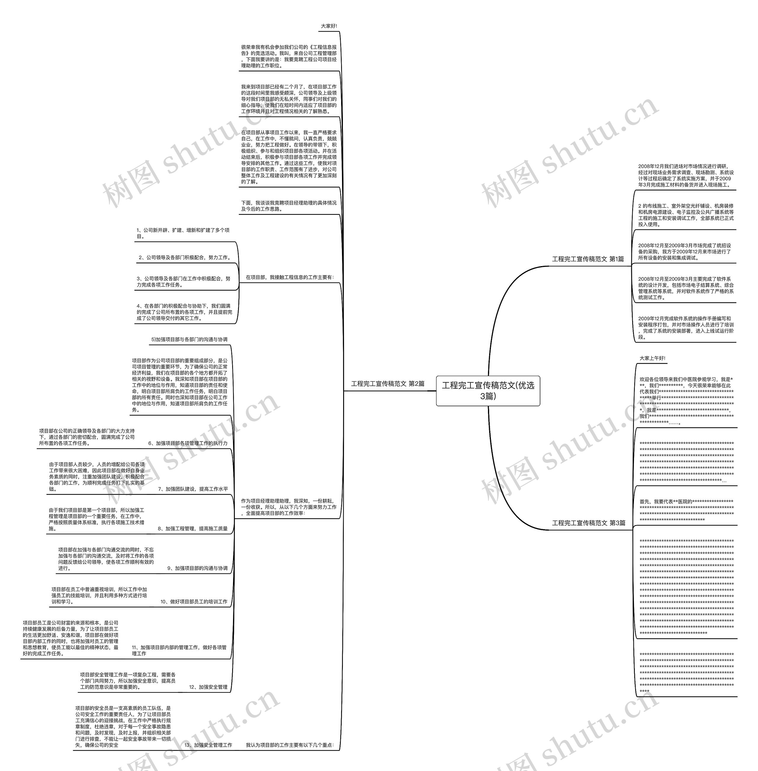 工程完工宣传稿范文(优选3篇)思维导图