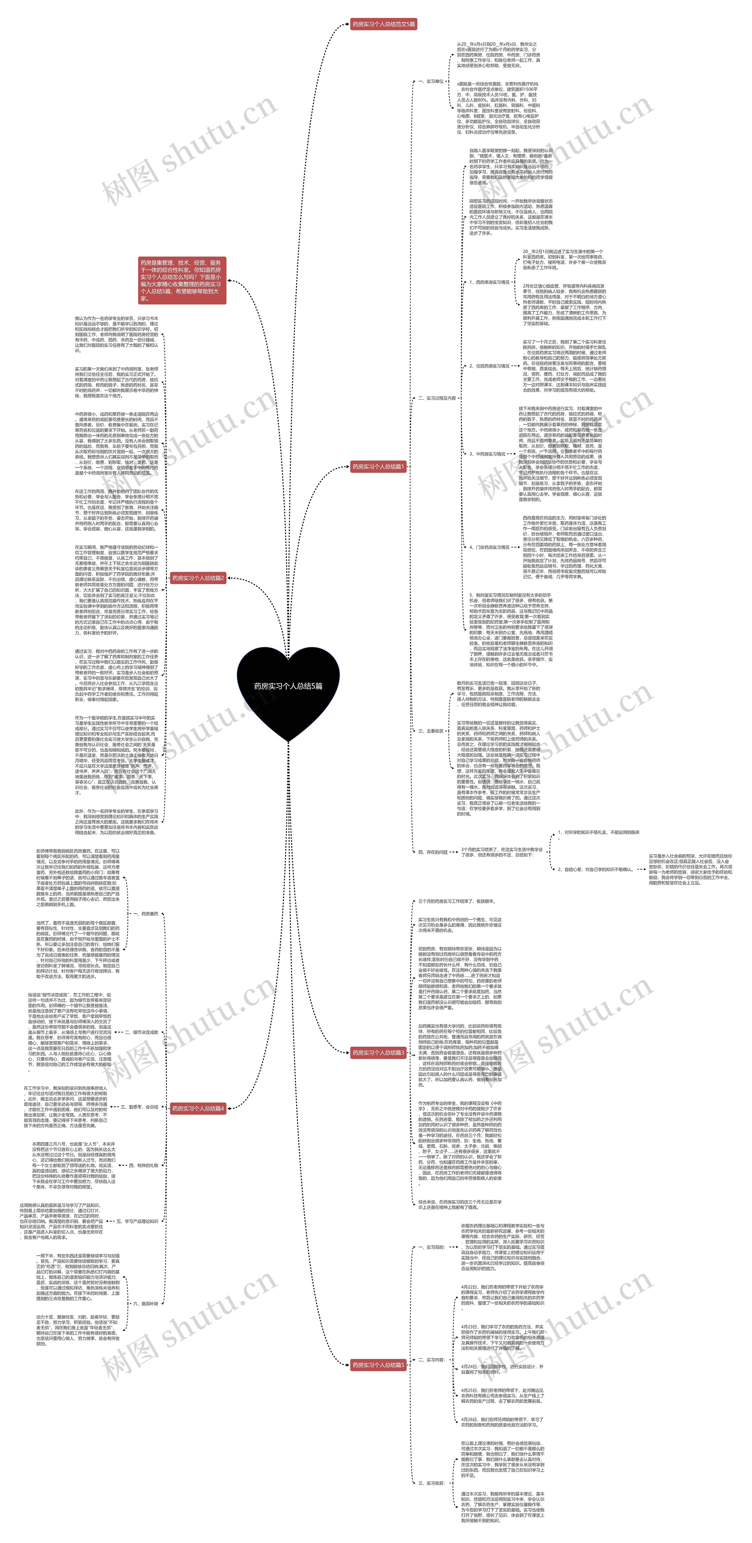 药房实习个人总结5篇思维导图