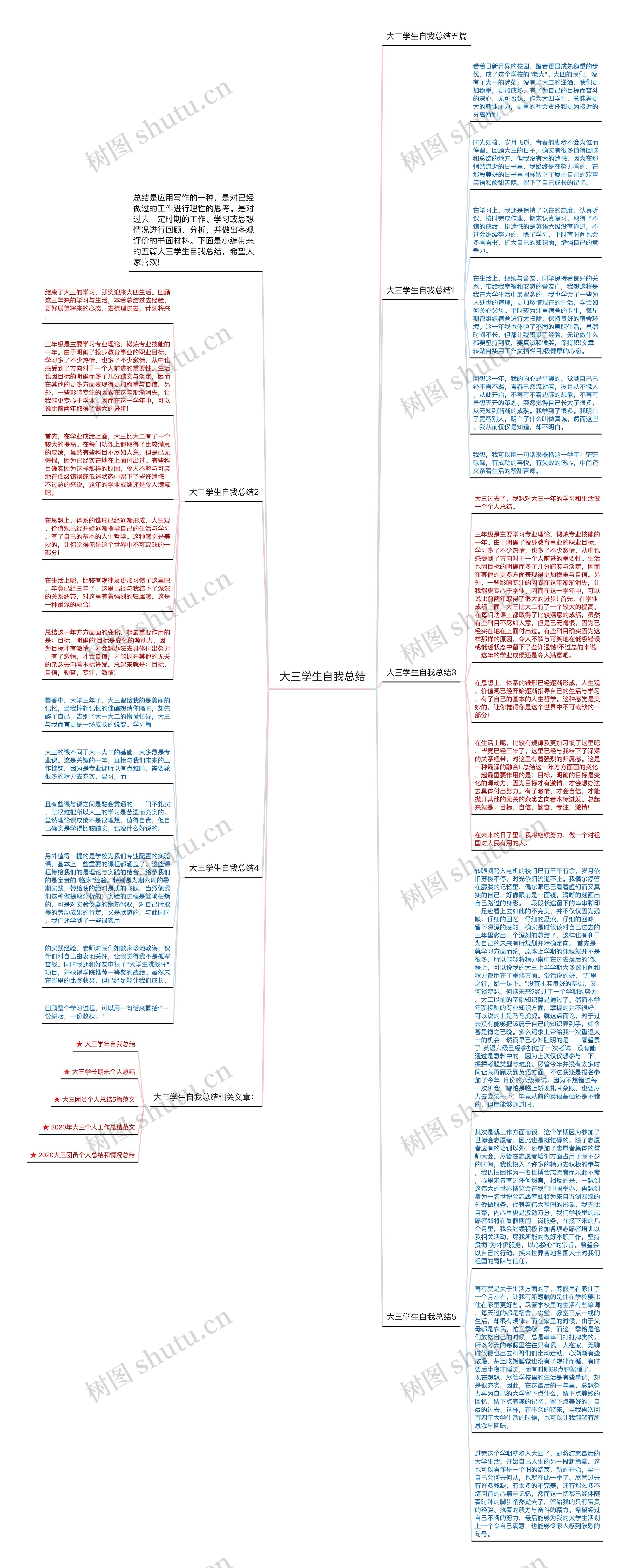 大三学生自我总结思维导图