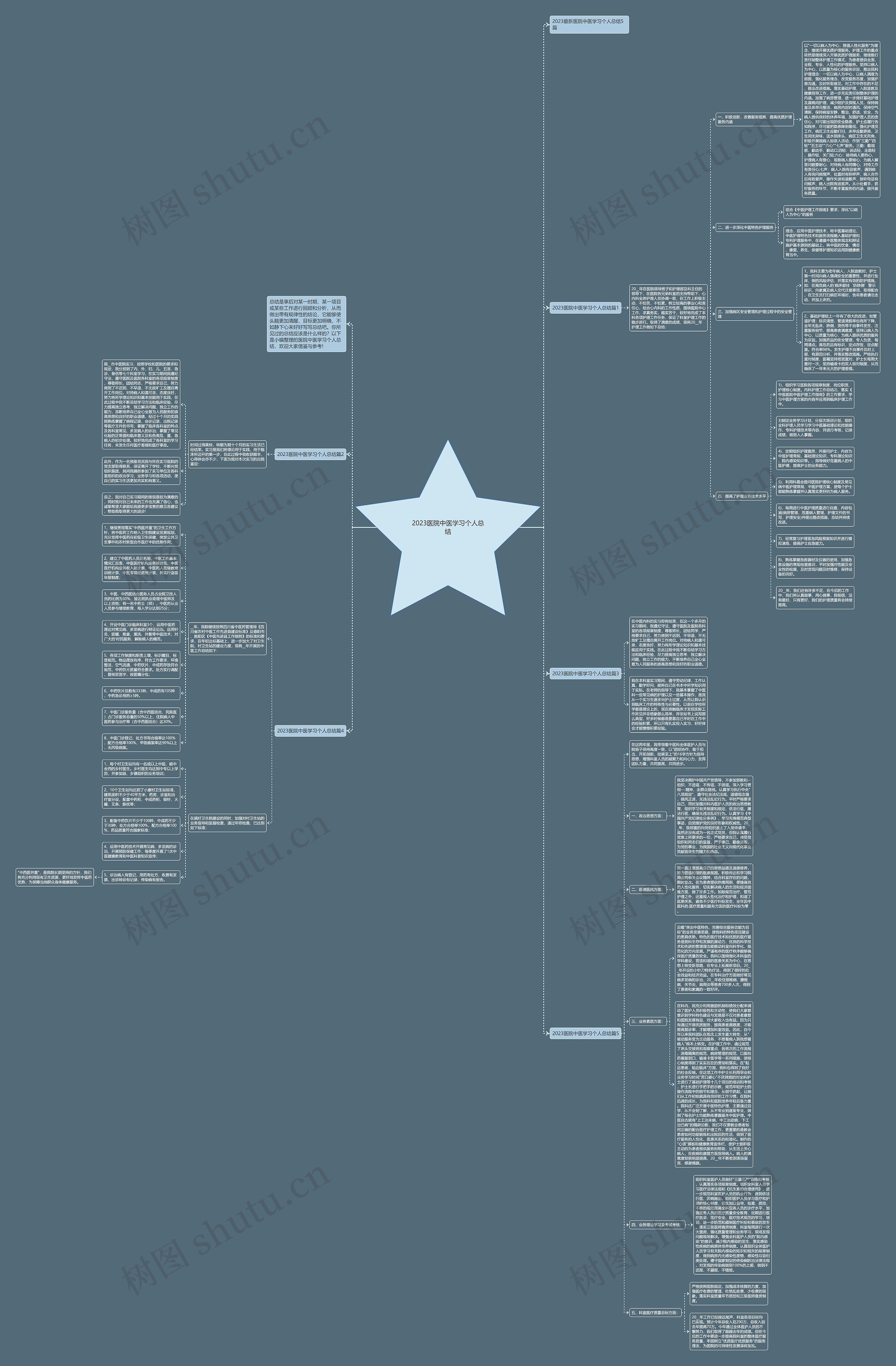 2023医院中医学习个人总结思维导图