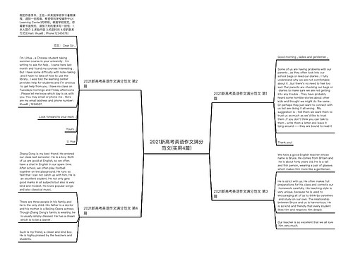 2021新高考英语作文满分范文(实用4篇)