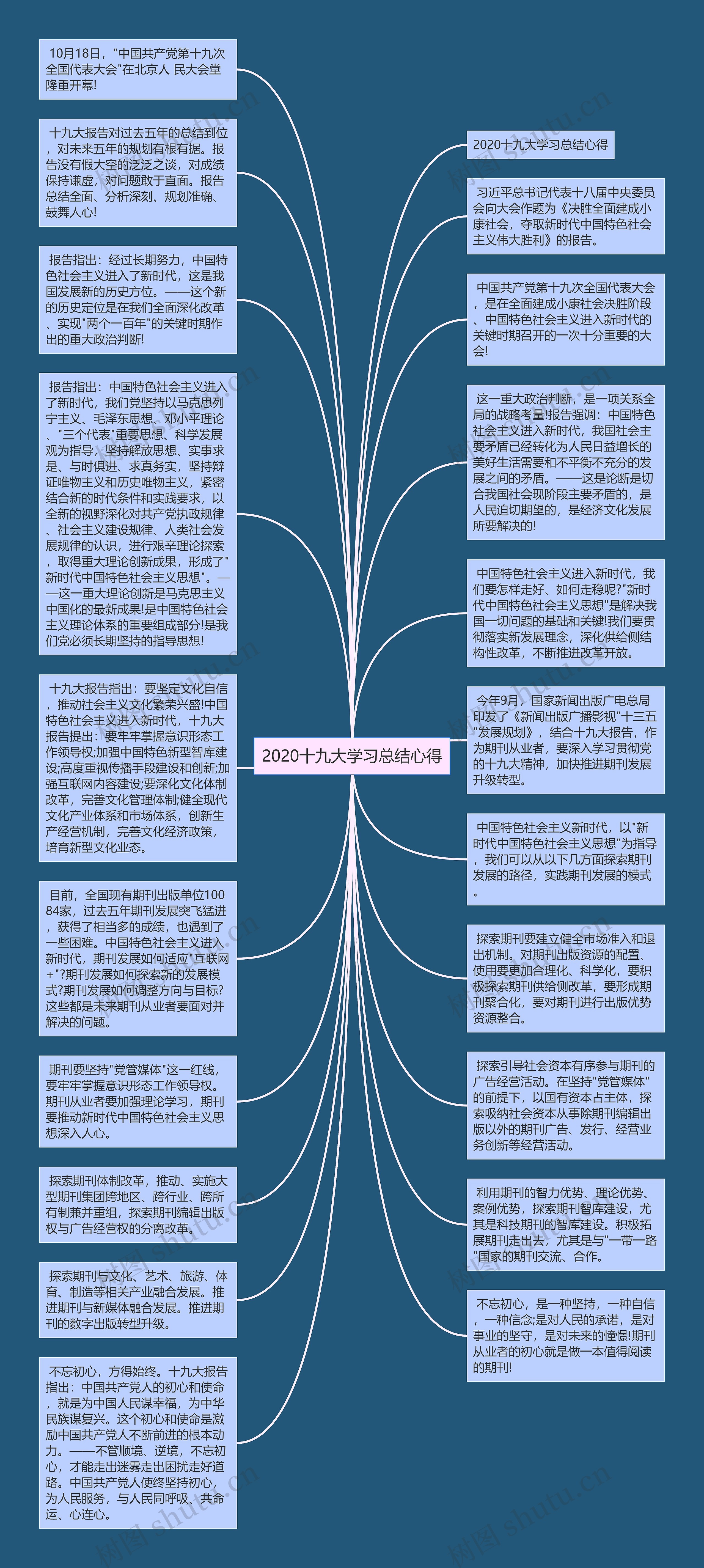 2020十九大学习总结心得思维导图