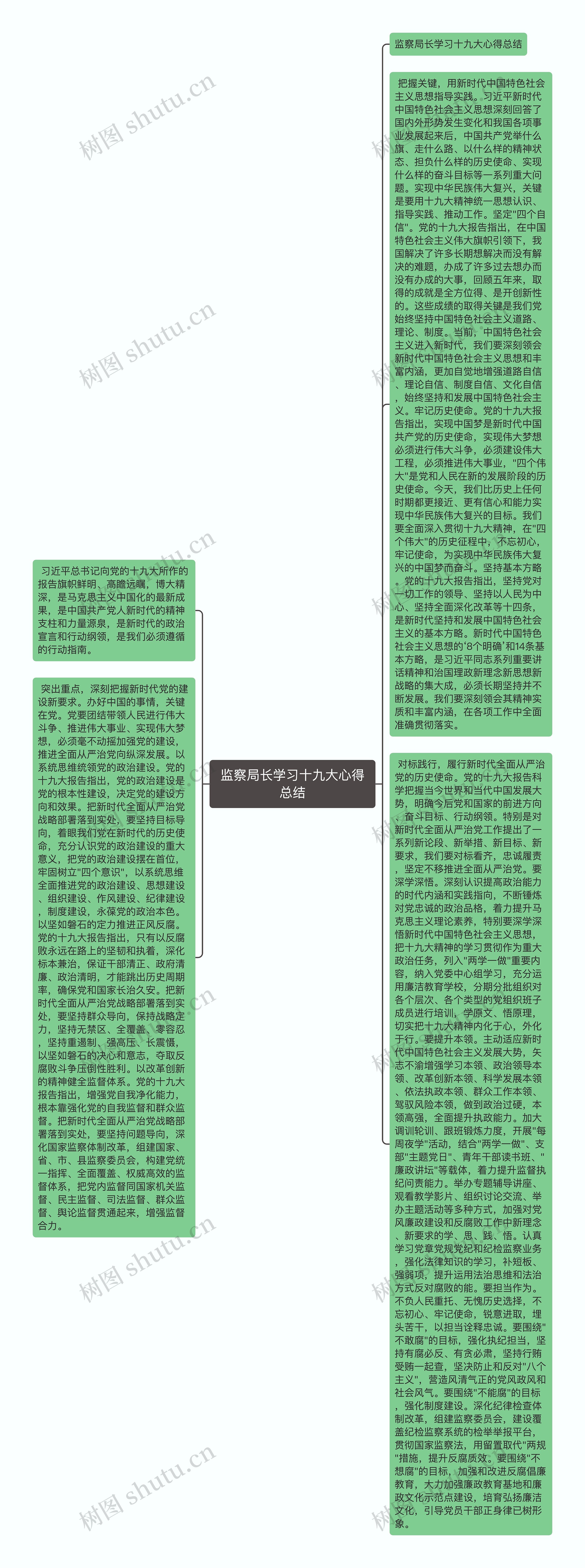 监察局长学习十九大心得总结思维导图