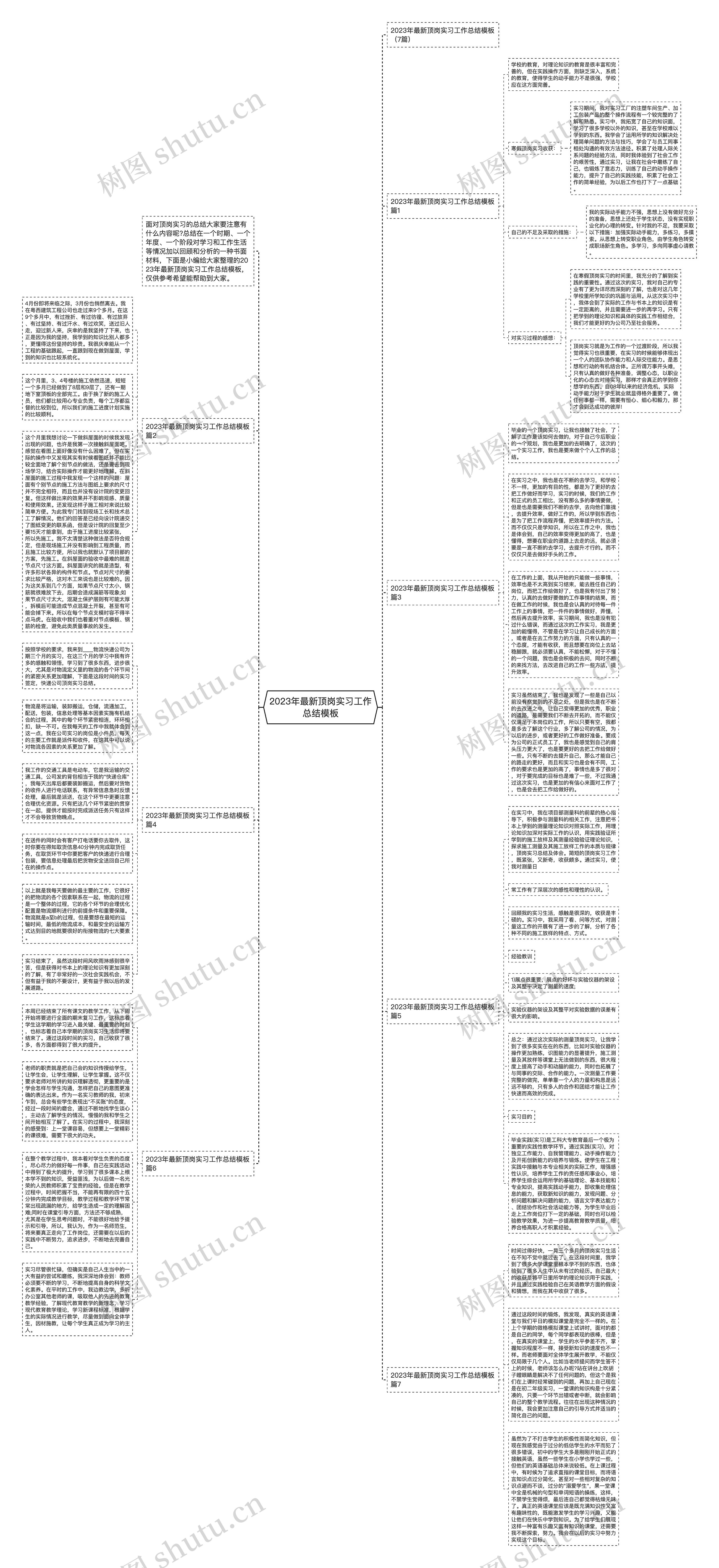 2023年最新顶岗实习工作总结模板