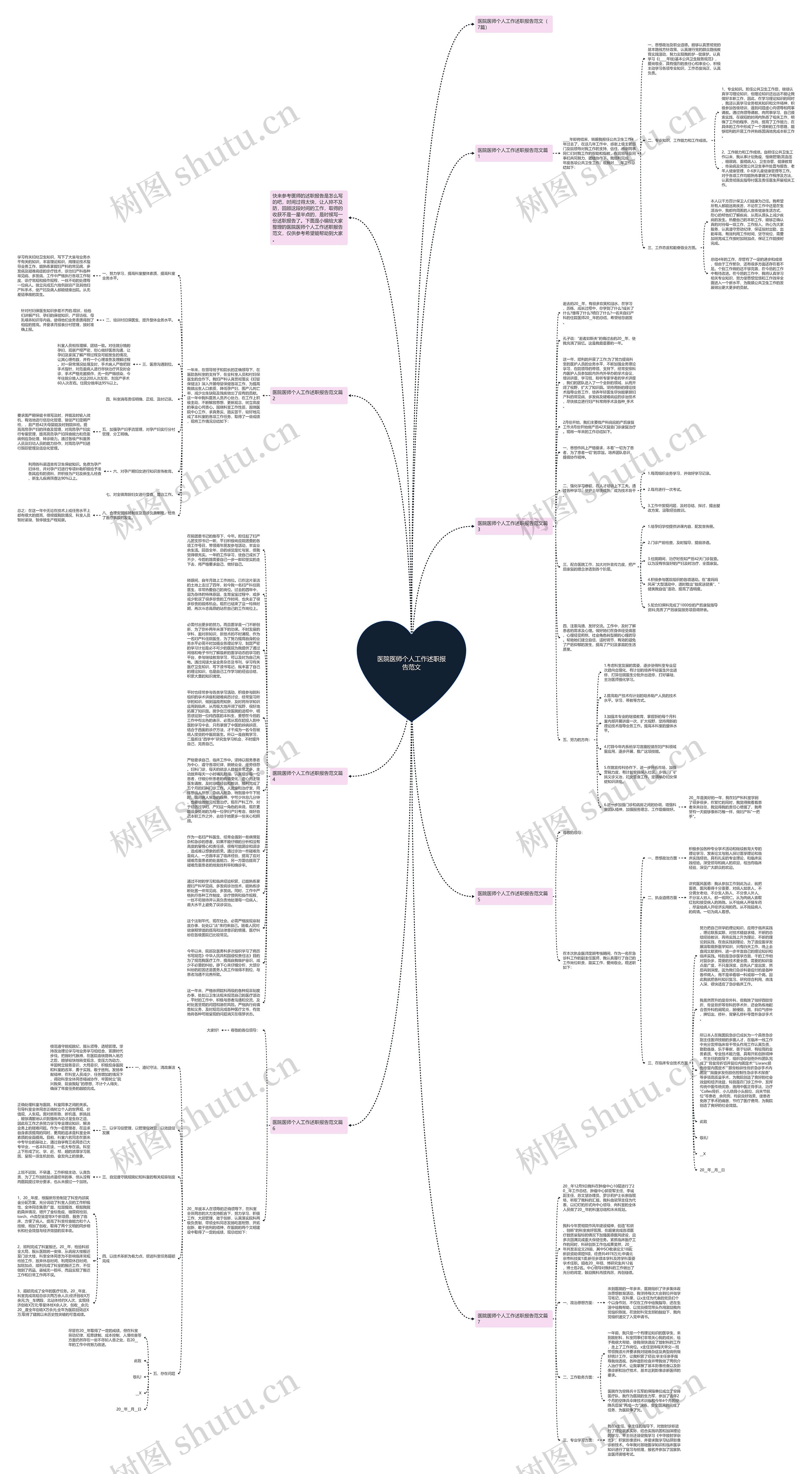 医院医师个人工作述职报告范文思维导图