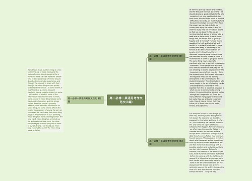 高一必修一英语月考作文范文(3篇)