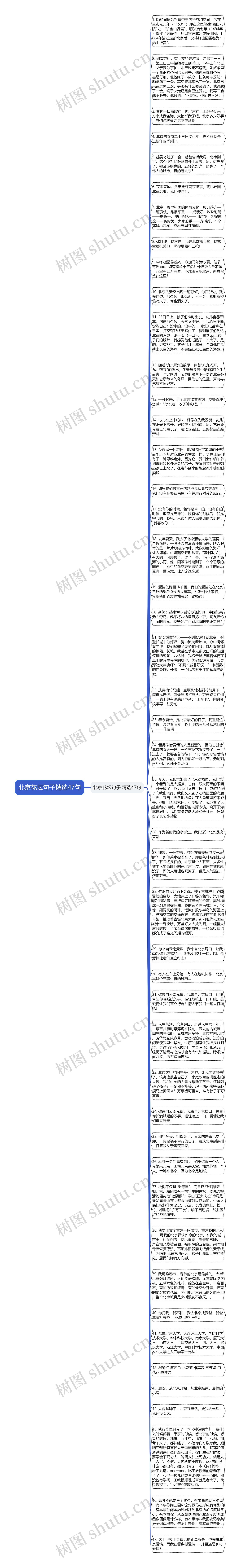 北京花坛句子精选47句思维导图