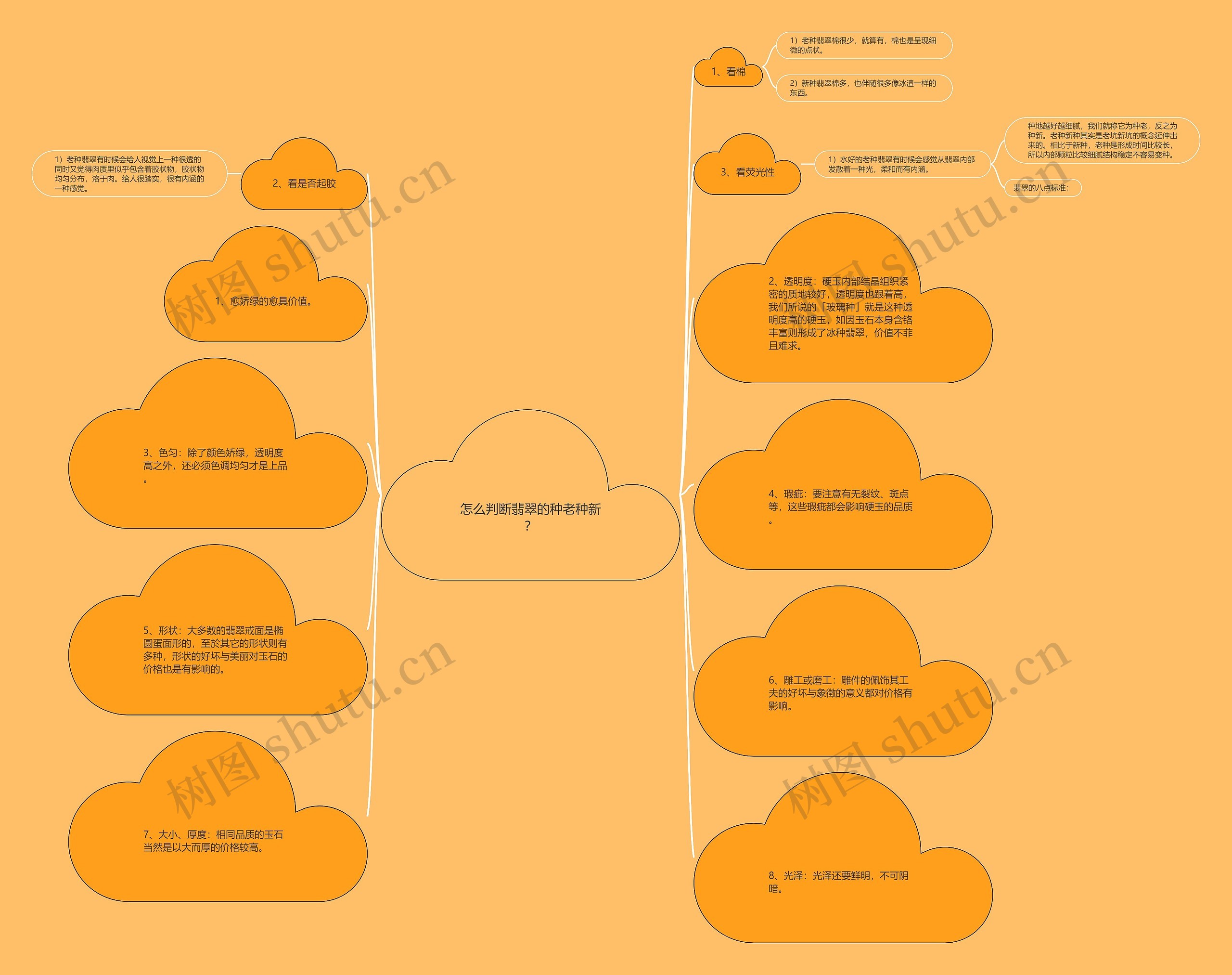 怎么判断翡翠的种老种新？思维导图