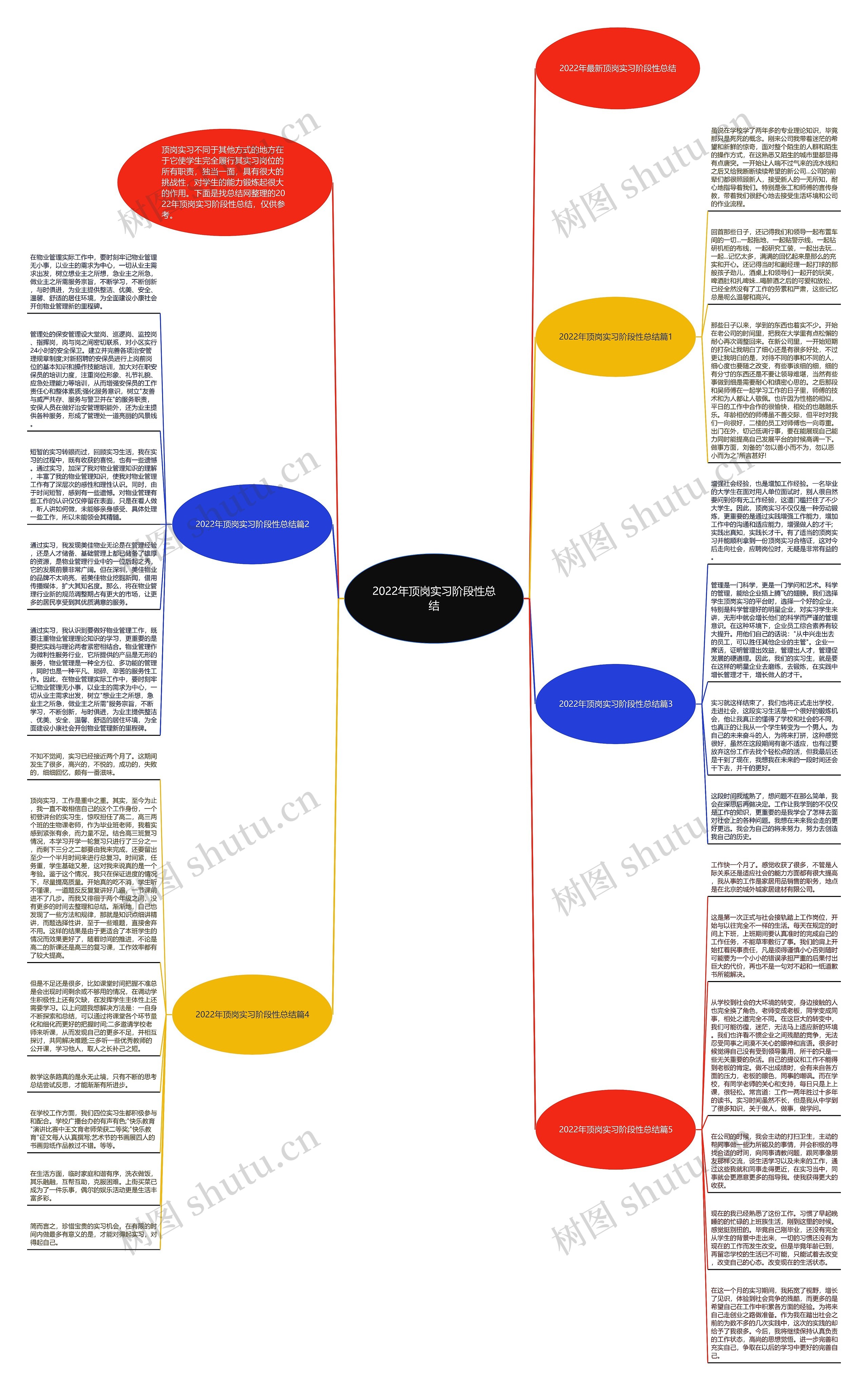 2022年顶岗实习阶段性总结思维导图