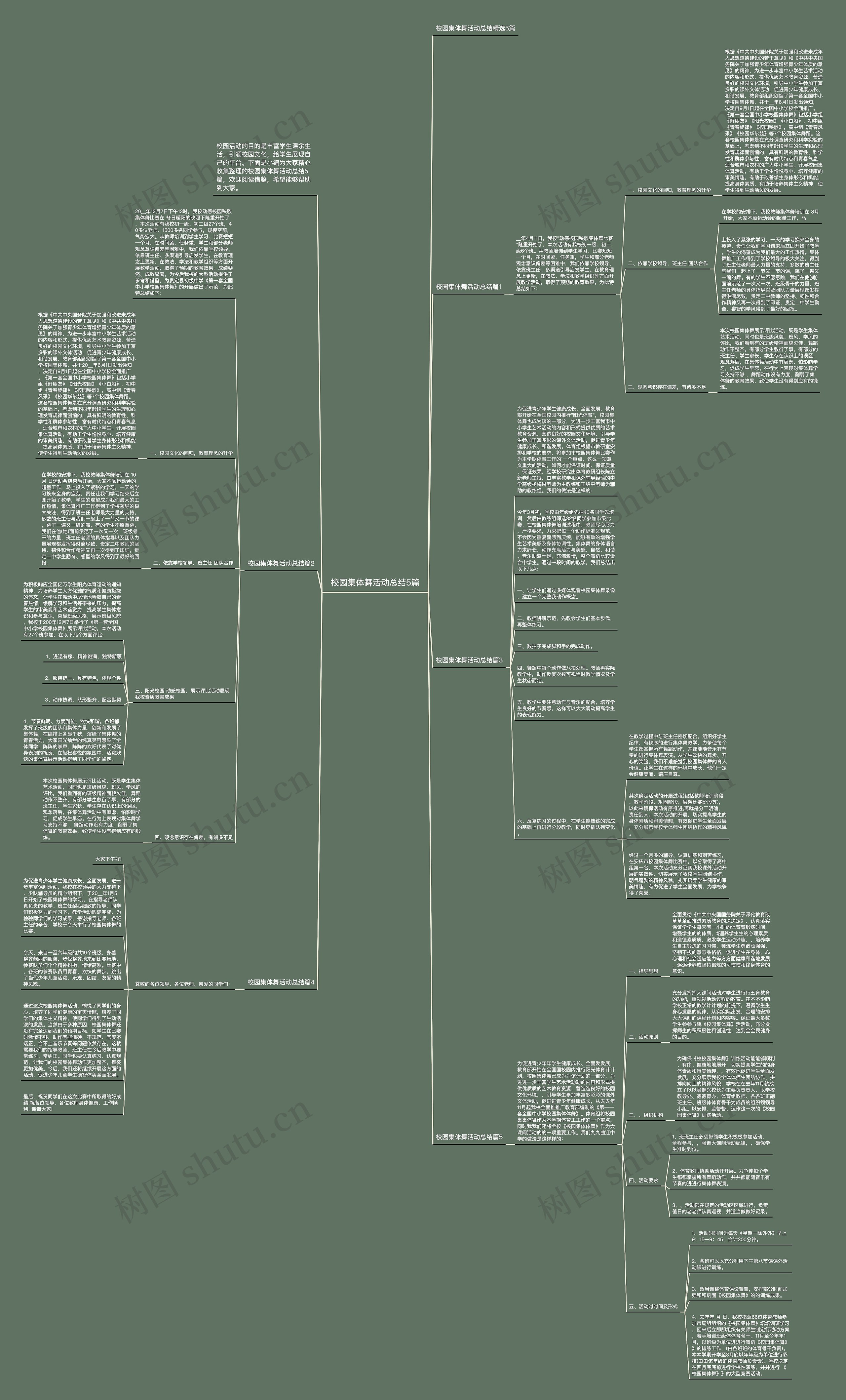 校园集体舞活动总结5篇思维导图