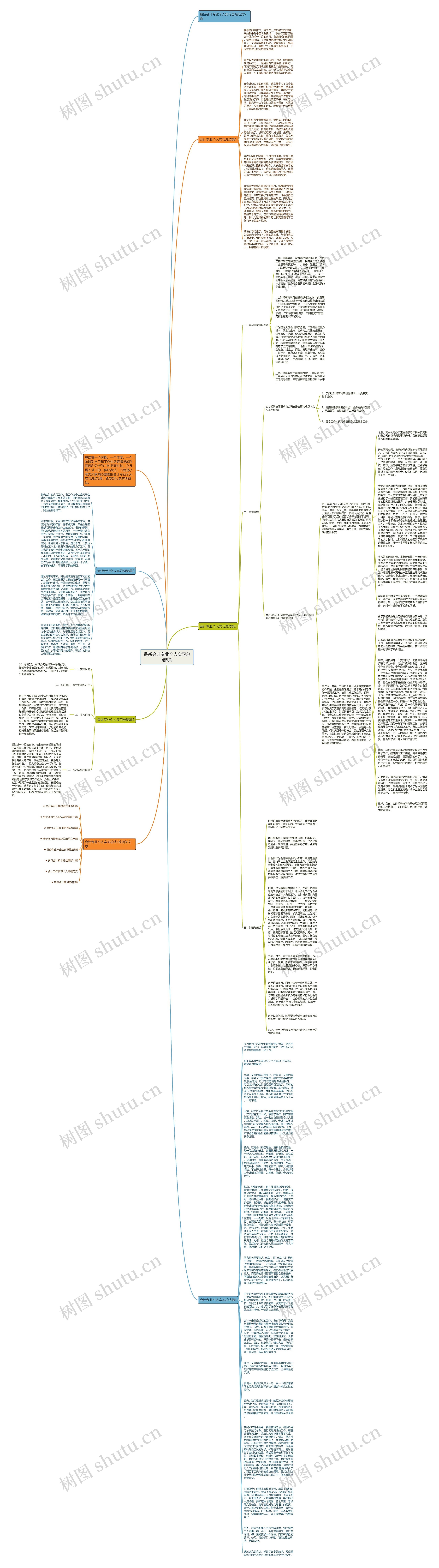 最新会计专业个人实习总结5篇思维导图