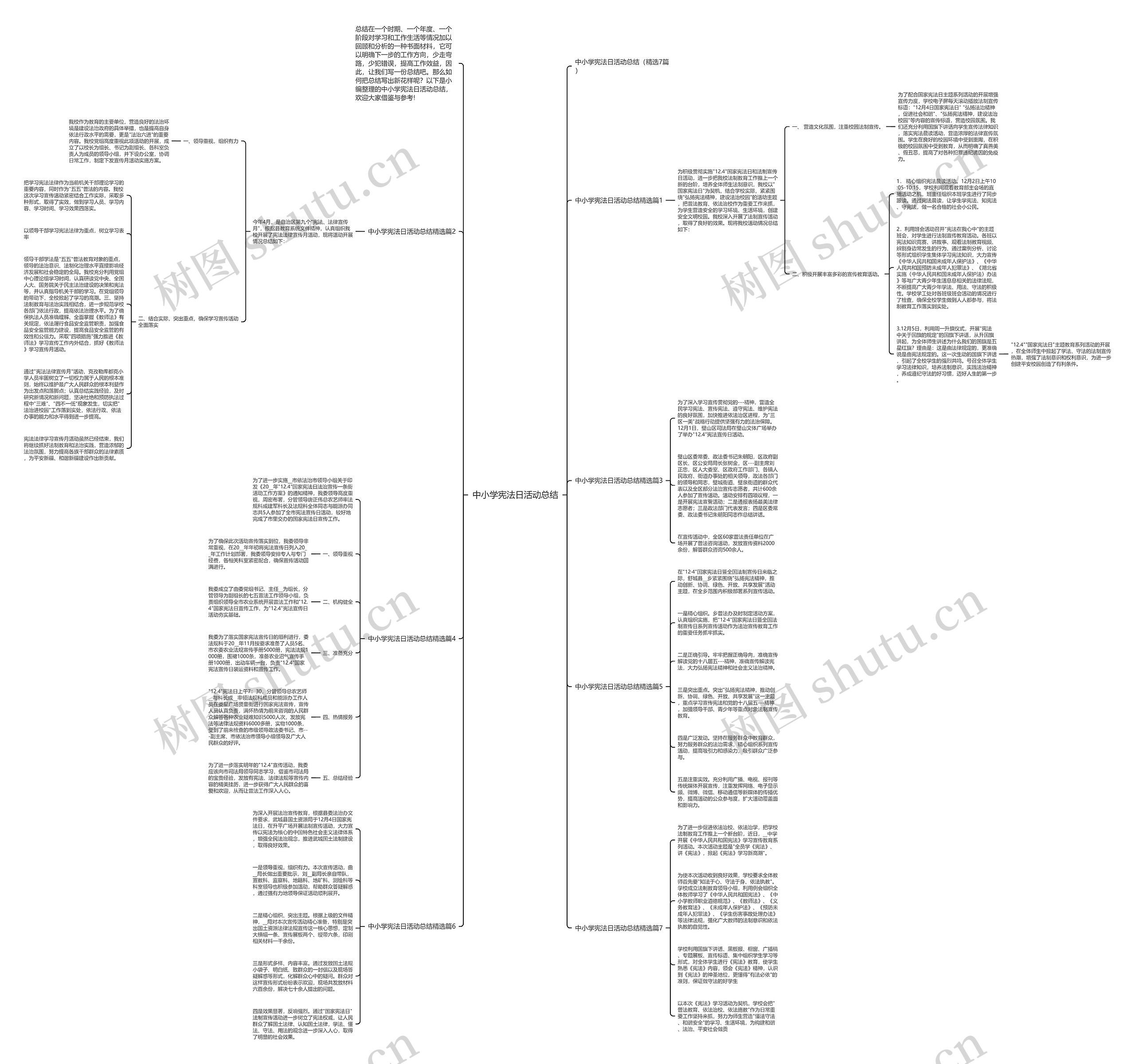 中小学宪法日活动总结思维导图