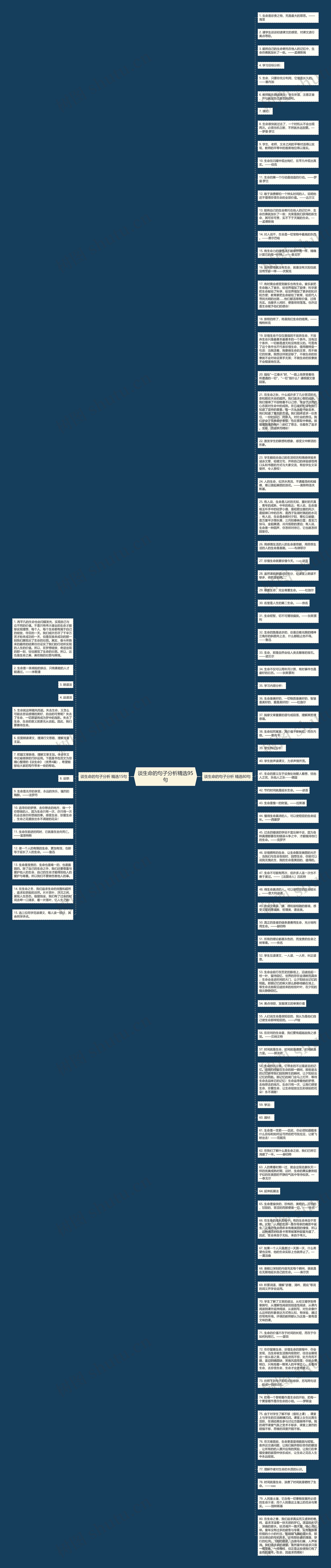 谈生命的句子分析精选95句思维导图
